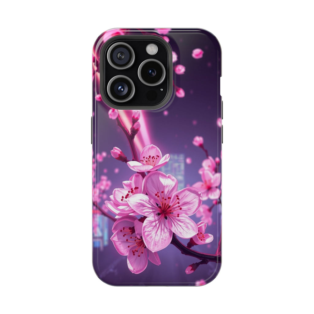 iPhone Cherry Blossom Electric Art Bold Modern Everyday Snap Case · iPhone Case