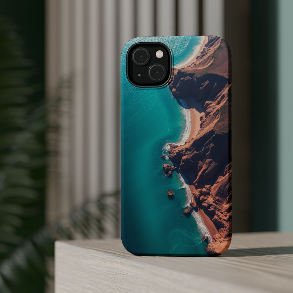 iPhone Shoreline Aerial Abstract Geometric Slim iPhone Everyday · iPhone Case