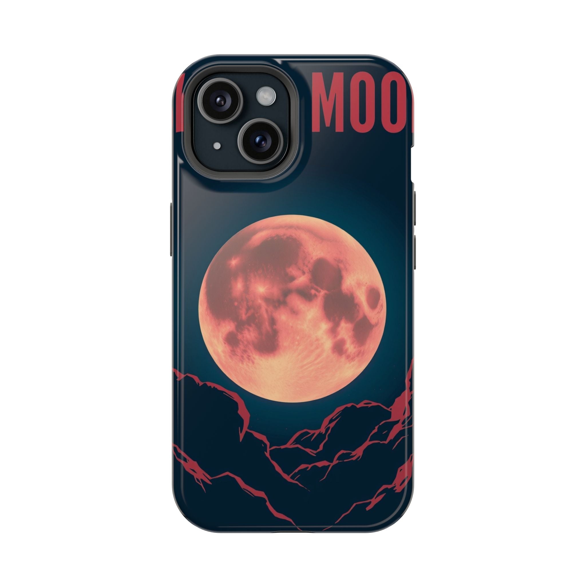 iPhone Blood Moon Rise Vintage Retro Poster Slim Everyday Designer Case · iPhone