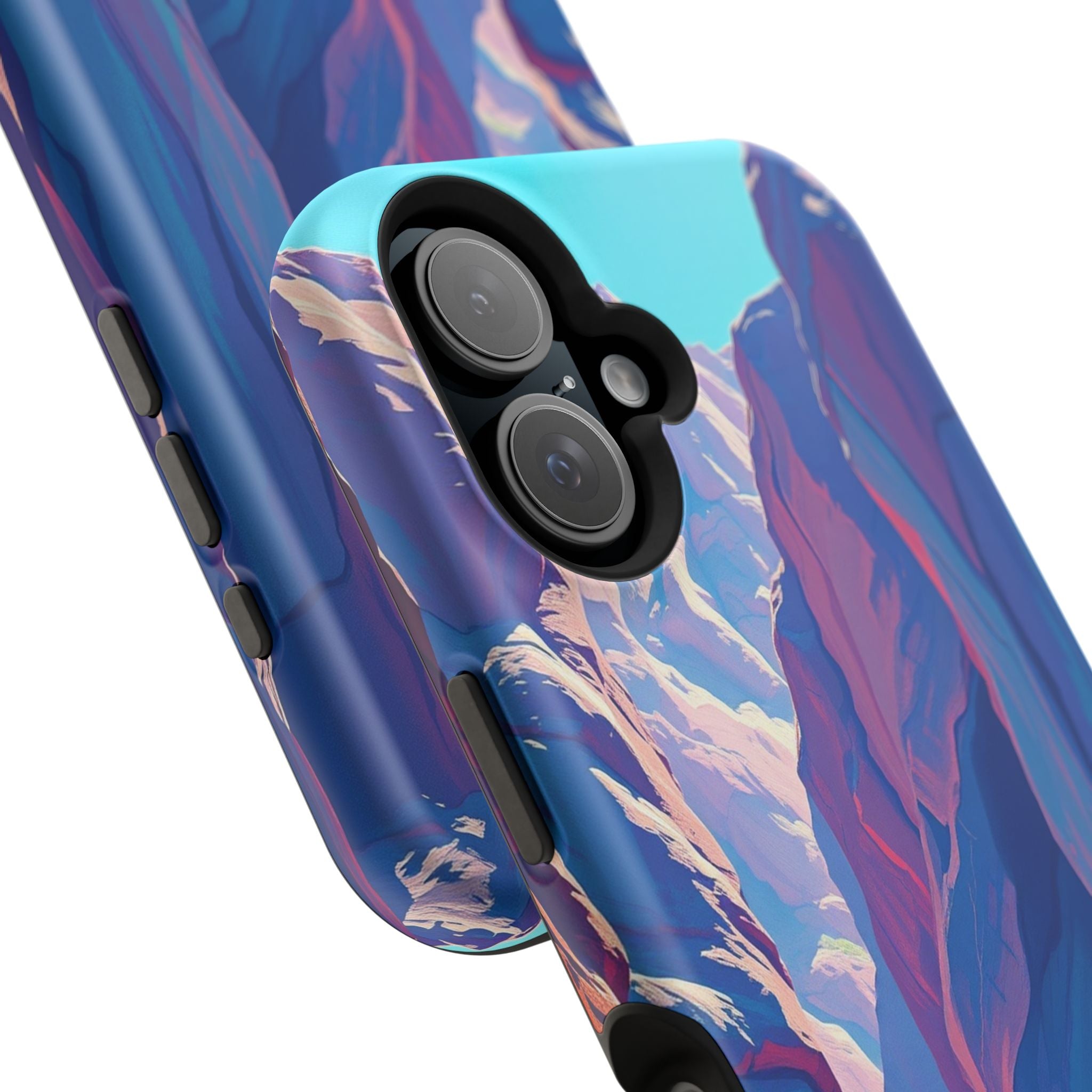 iPhone Cyan And Magenta Canyon Wall Slim Everyday Designer Case · iPhone Case