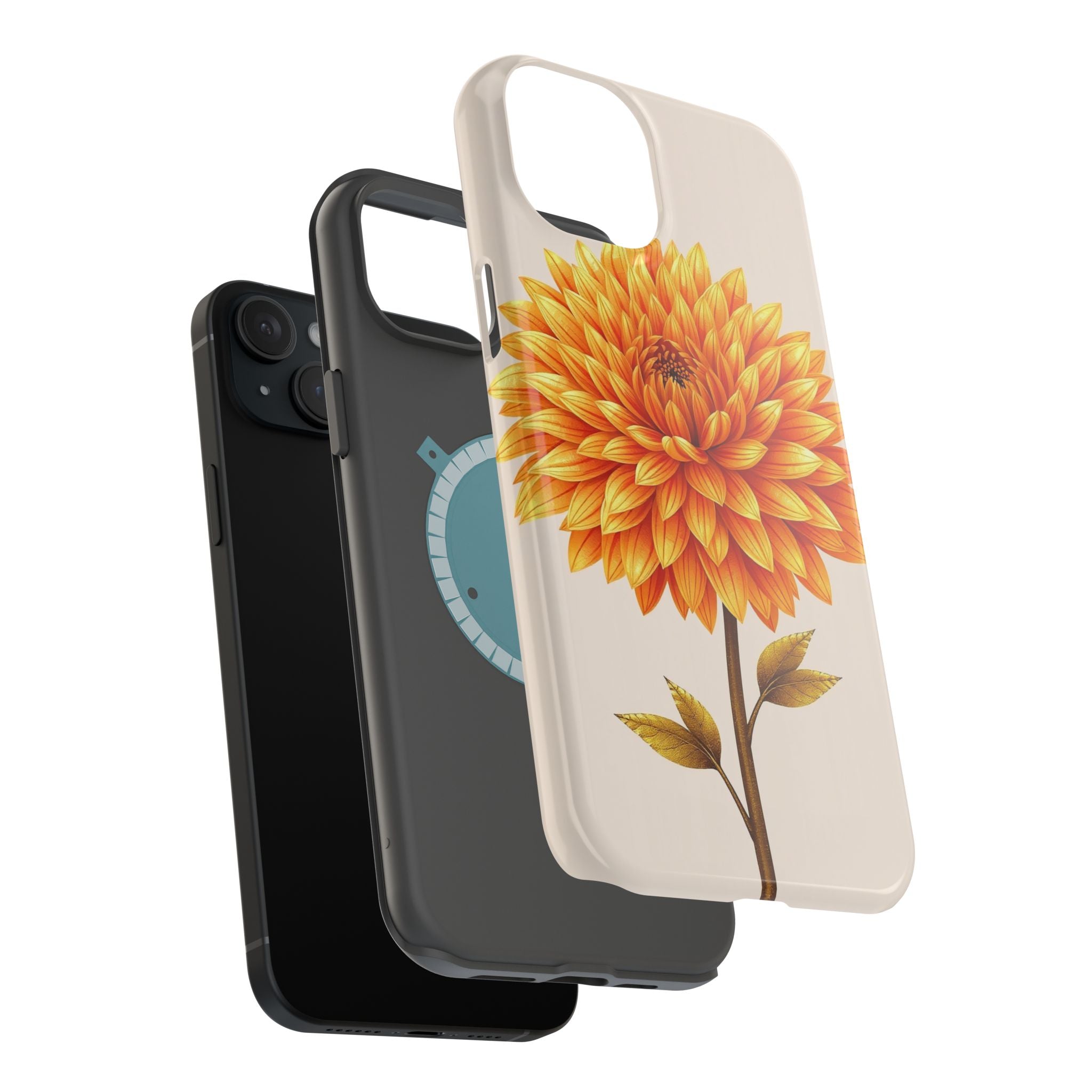 iPhone Chrysanthemum Classic Gold Foil Luxury Slim iPhone Everyday · iPhone Case