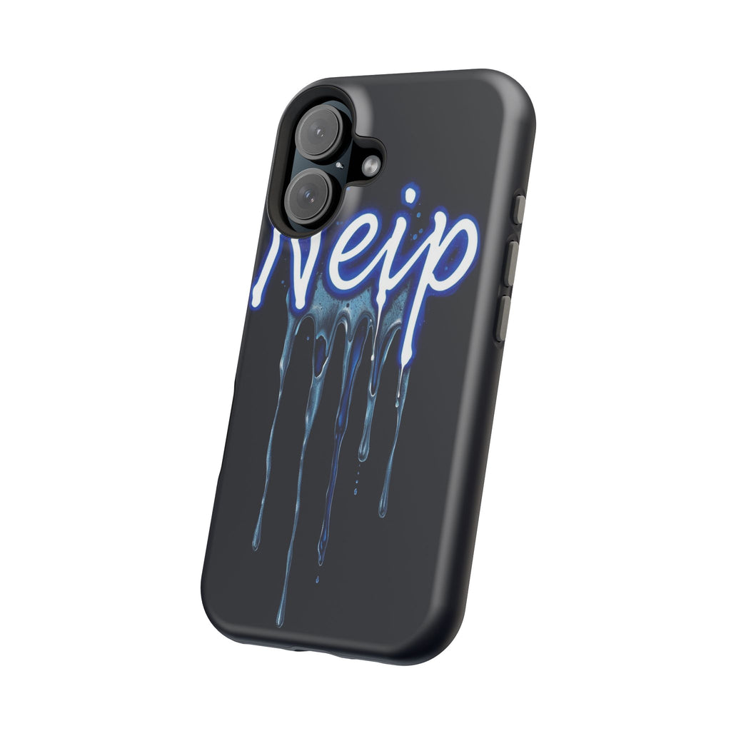 iPhone Midnight Blue And Silver Neon Drip Slim iPhone Everyday Designer · iPhone