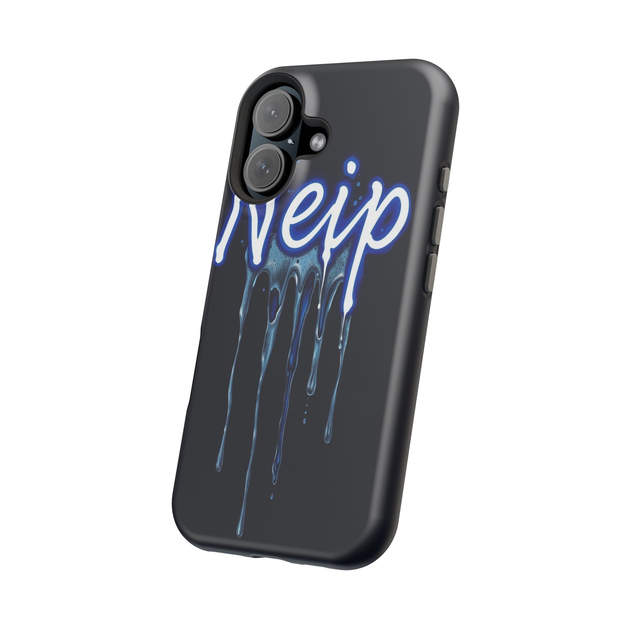 iPhone Midnight Blue And Silver Neon Drip Slim iPhone Everyday Designer · iPhone