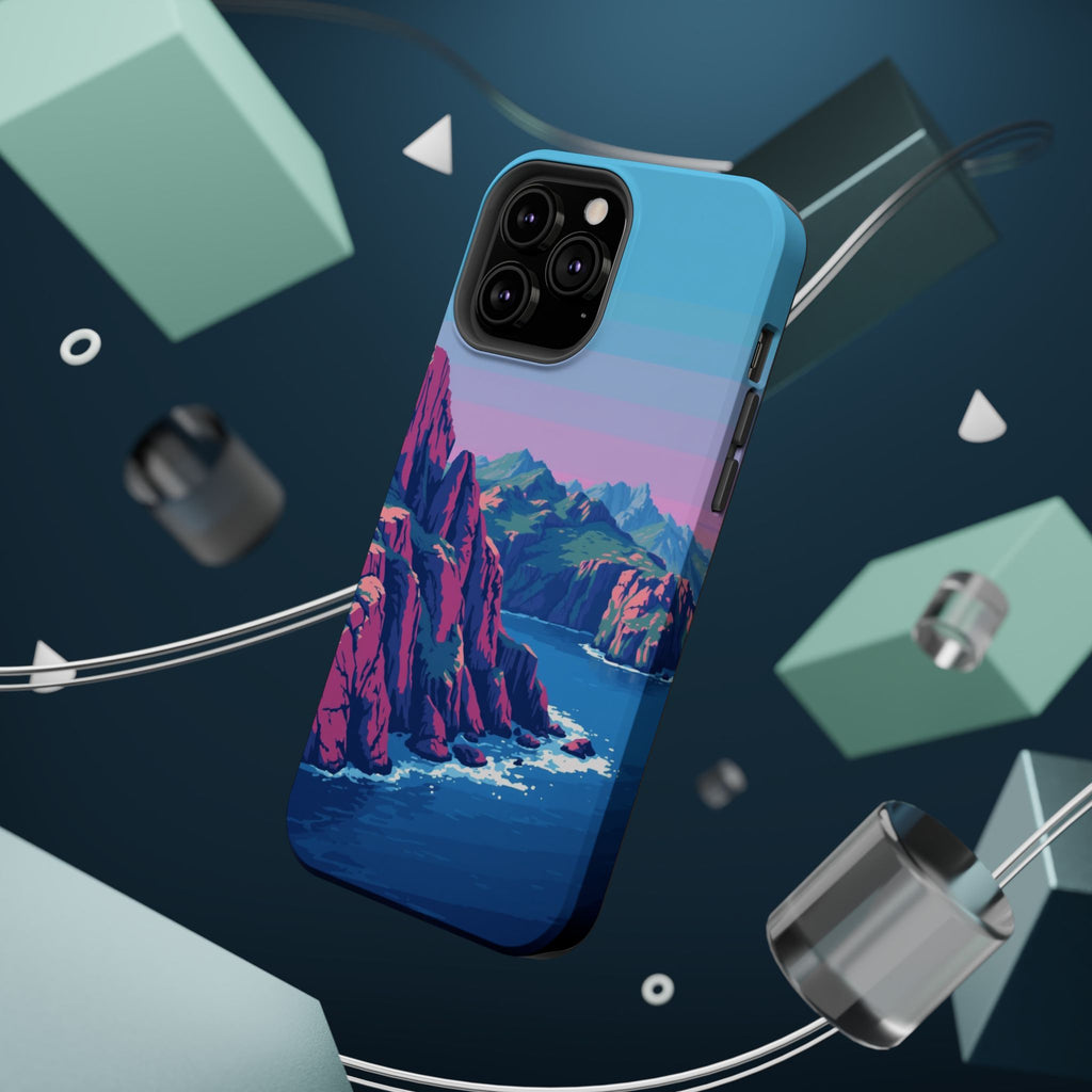 iPhone Vibrant Rocky Coastline Design Slim Everyday Designer Case · iPhone Case