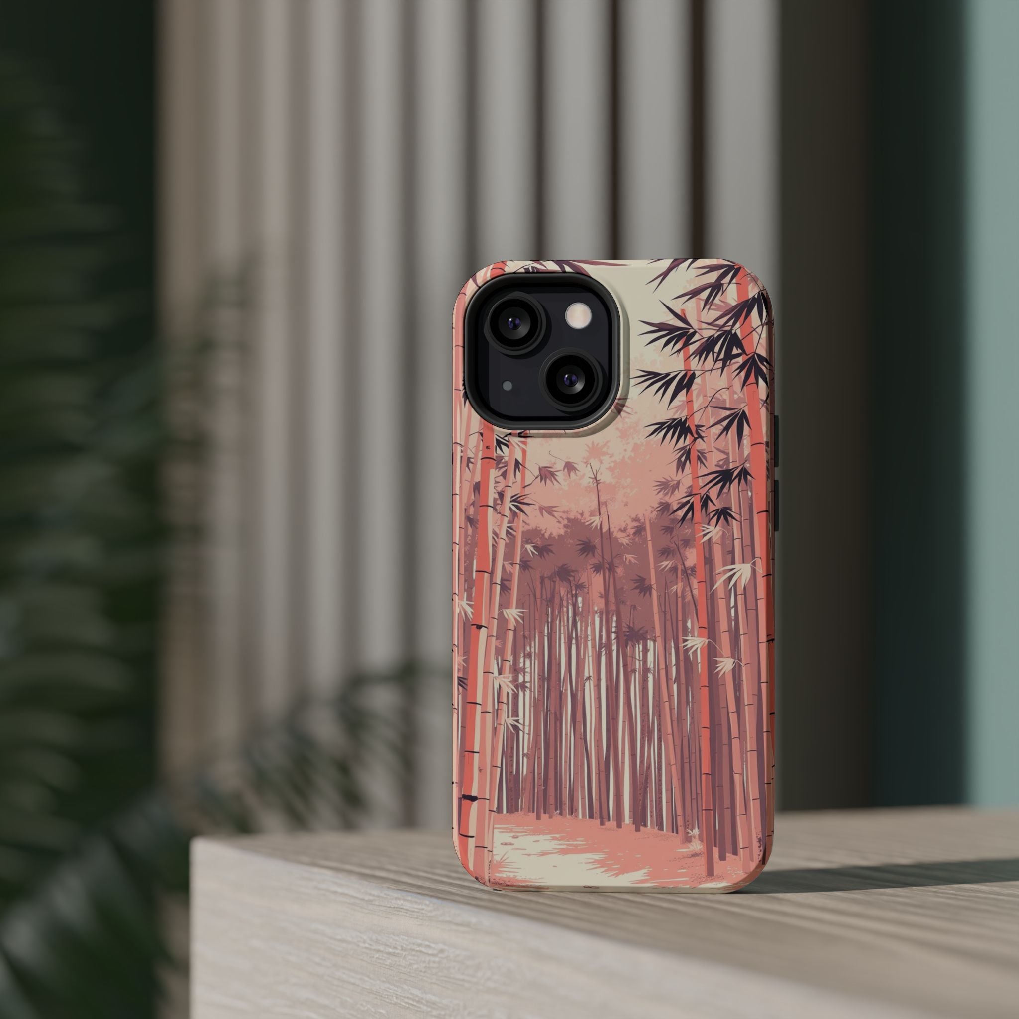 iPhone Rose Pink And Cream Bamboo Grove Slim Everyday iPhone 19 · iPhone Case