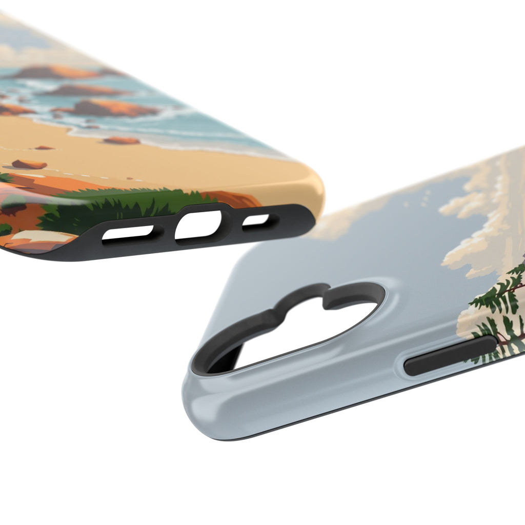 iPhone Mustard And Rust Pebble Beach Slim Everyday Designer Case · iPhone Case