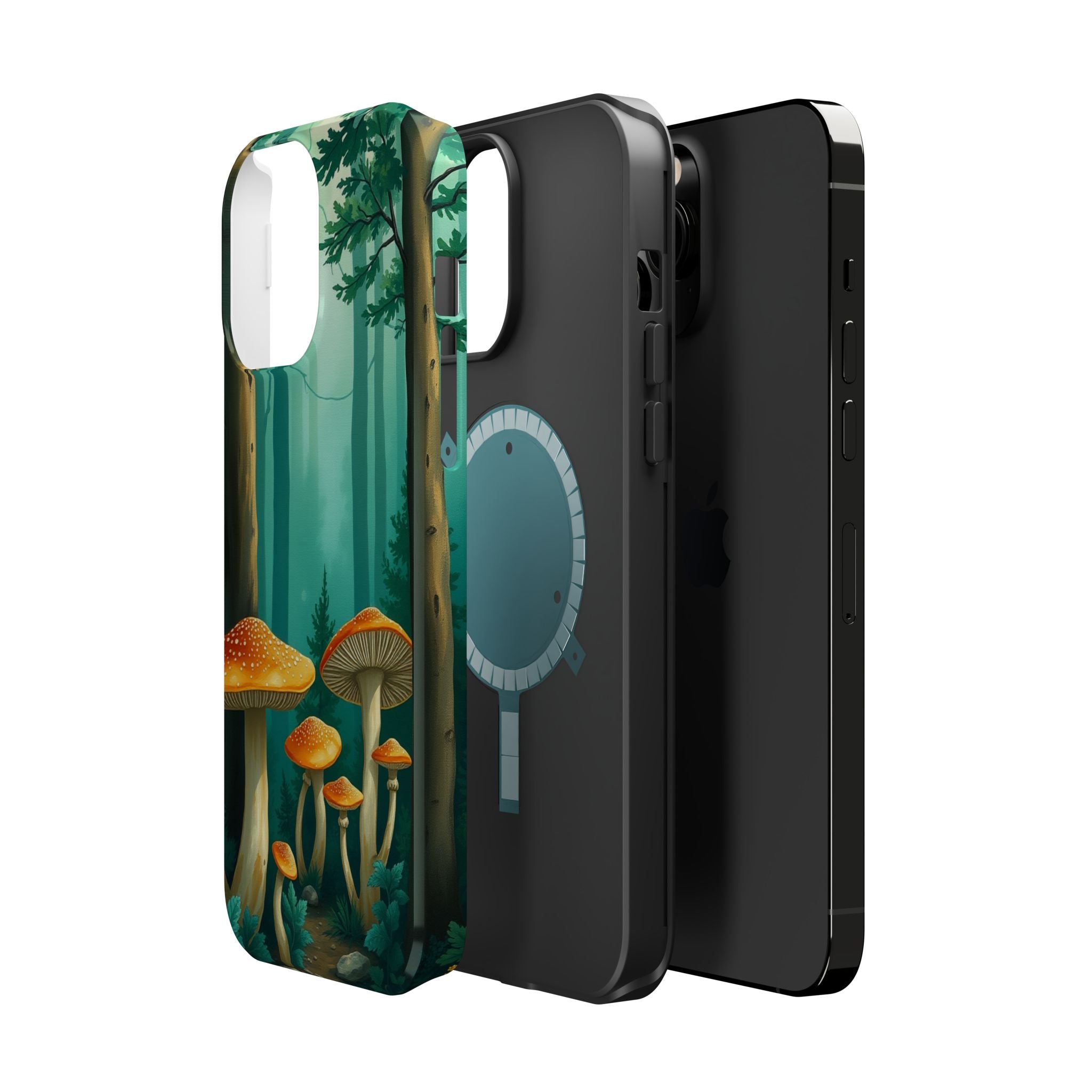iPhone Mushroom Forest Oil Painting Impressionist iPhone Clean Minimal · iPhone