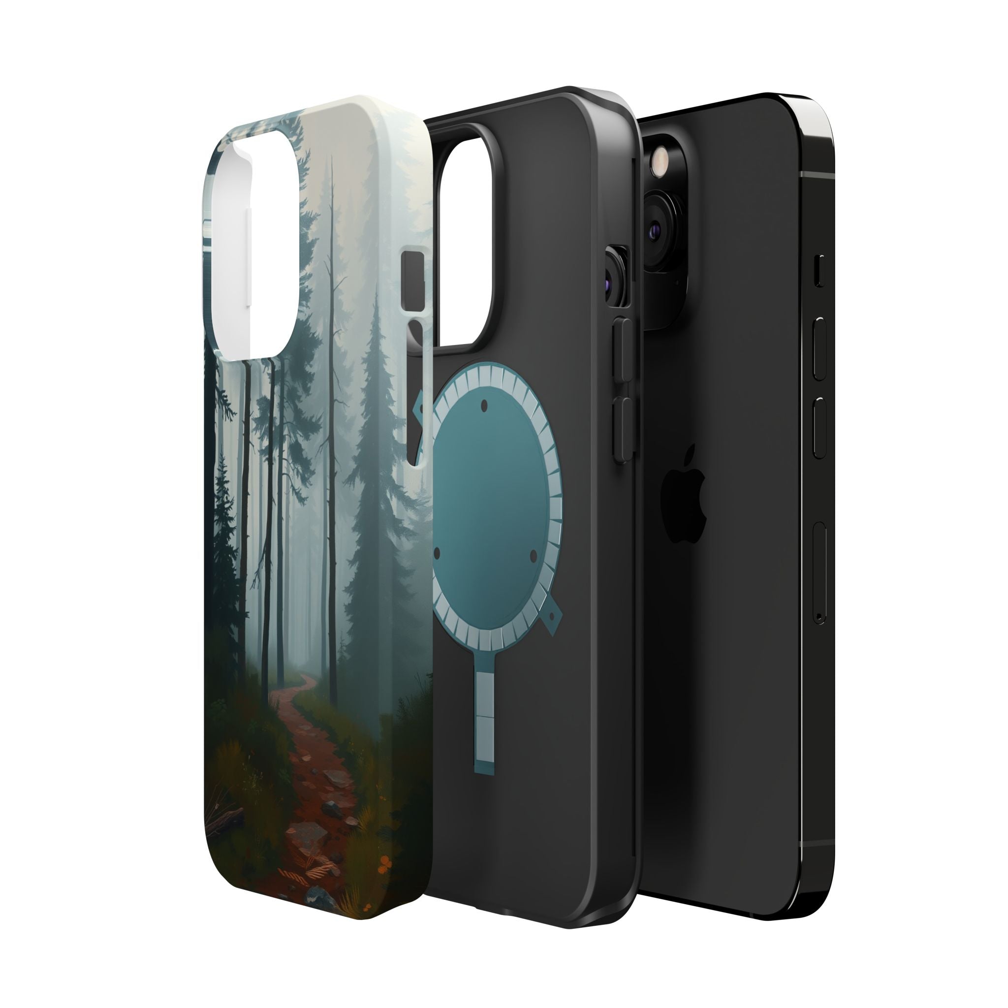 iPhone Serene Misty Forest Path Design Slim Everyday Designer Case · iPhone Case