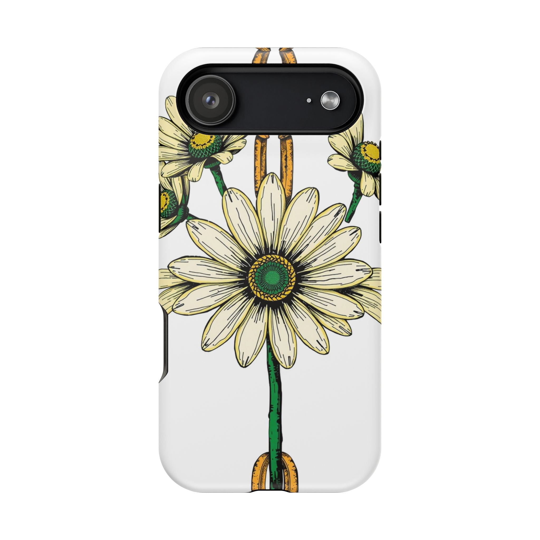 iPhone Daisy Chain Dark Gothic Ink Bold Modern Everyday Snap Case · iPhone Case