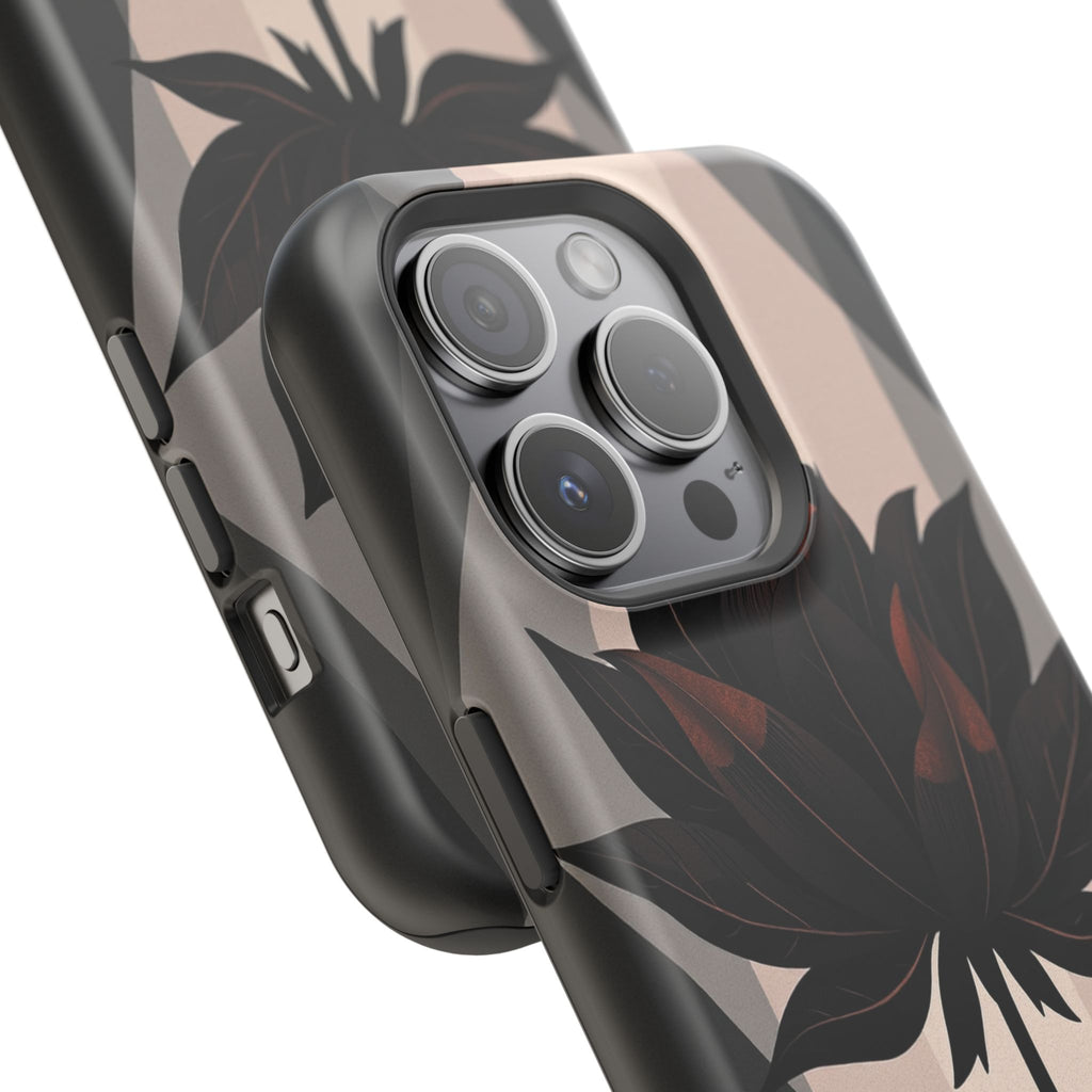 iPhone Charcoal And Copper Floral Silhouette Slim iPhone Everyday · iPhone Case