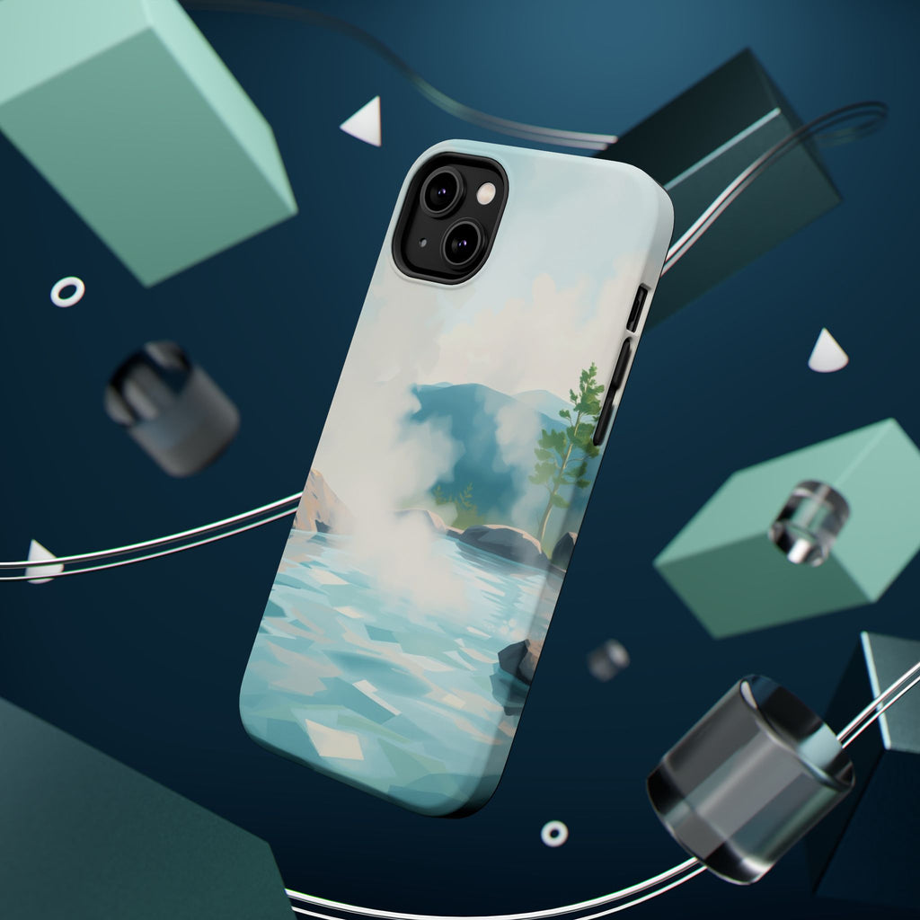 iPhone Mint And Blush Hot Spring Steam Slim Everyday Designer Case · iPhone Case
