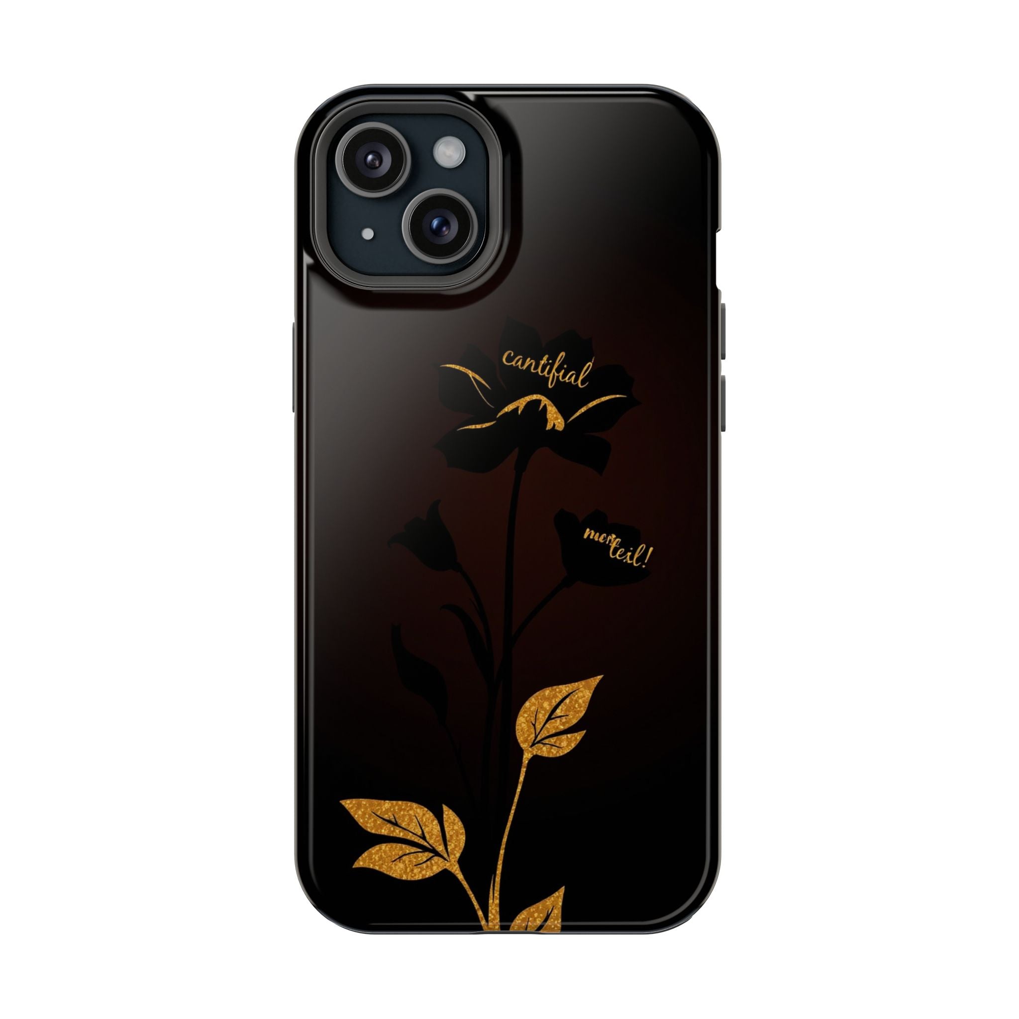 iPhone Earthy Floral Silhouette Design Slim Everyday Designer Case · iPhone Case