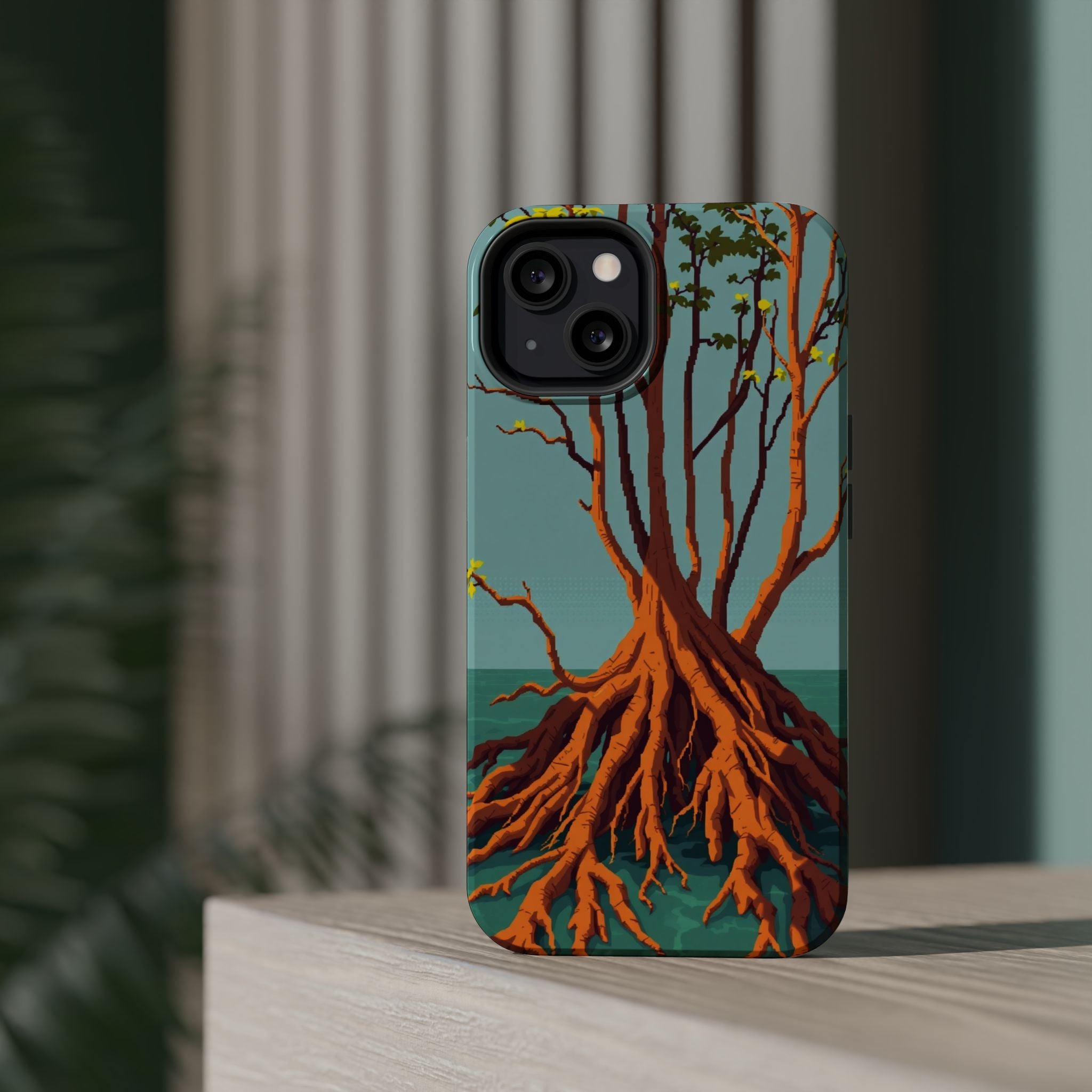 iPhone Mustard And Rust Mangrove Roots Slim Everyday iPhone 13 Designer · iPhone