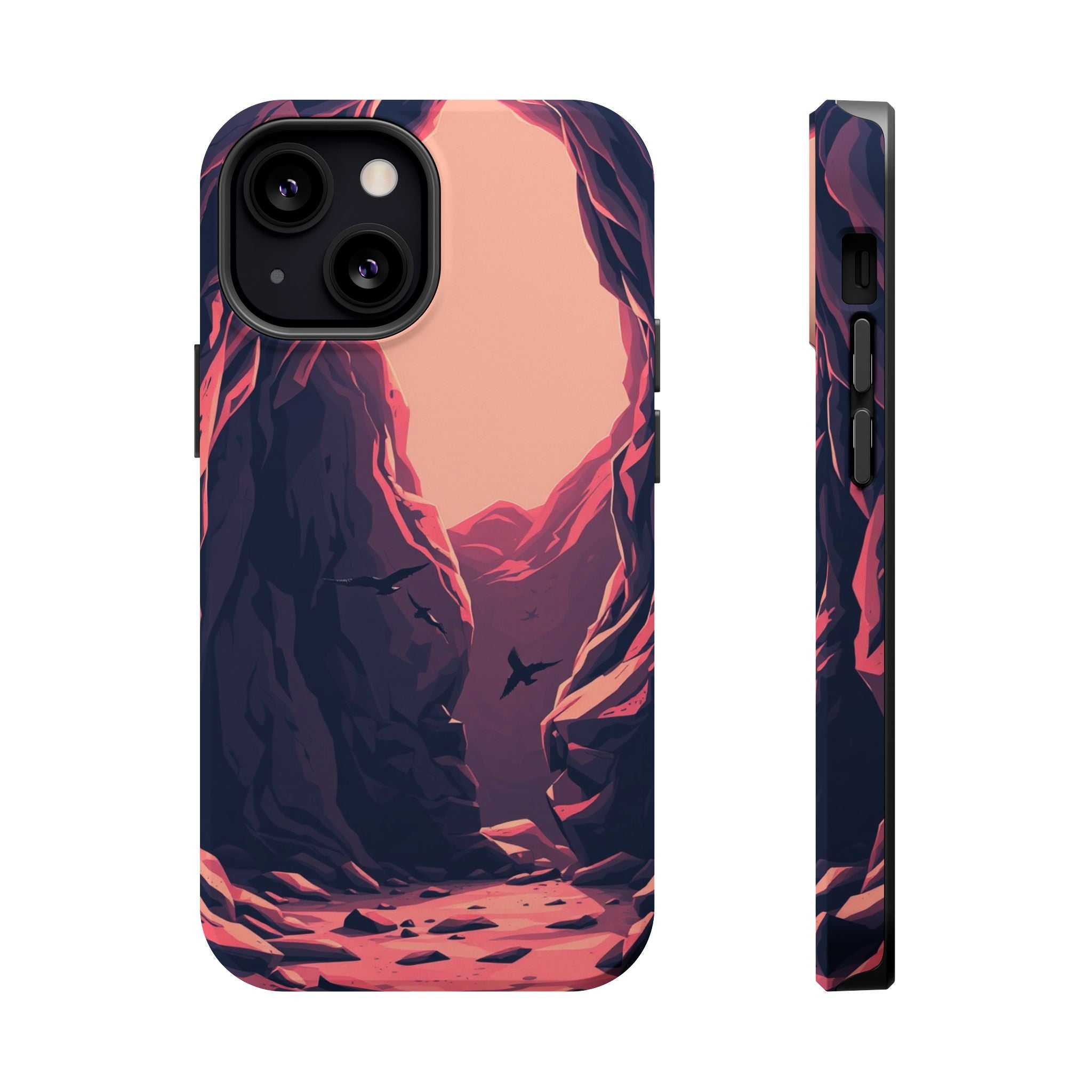 iPhone Rose Pink And Cream Dark Crystal Cave Slim Everyday Designer Case · iPhon