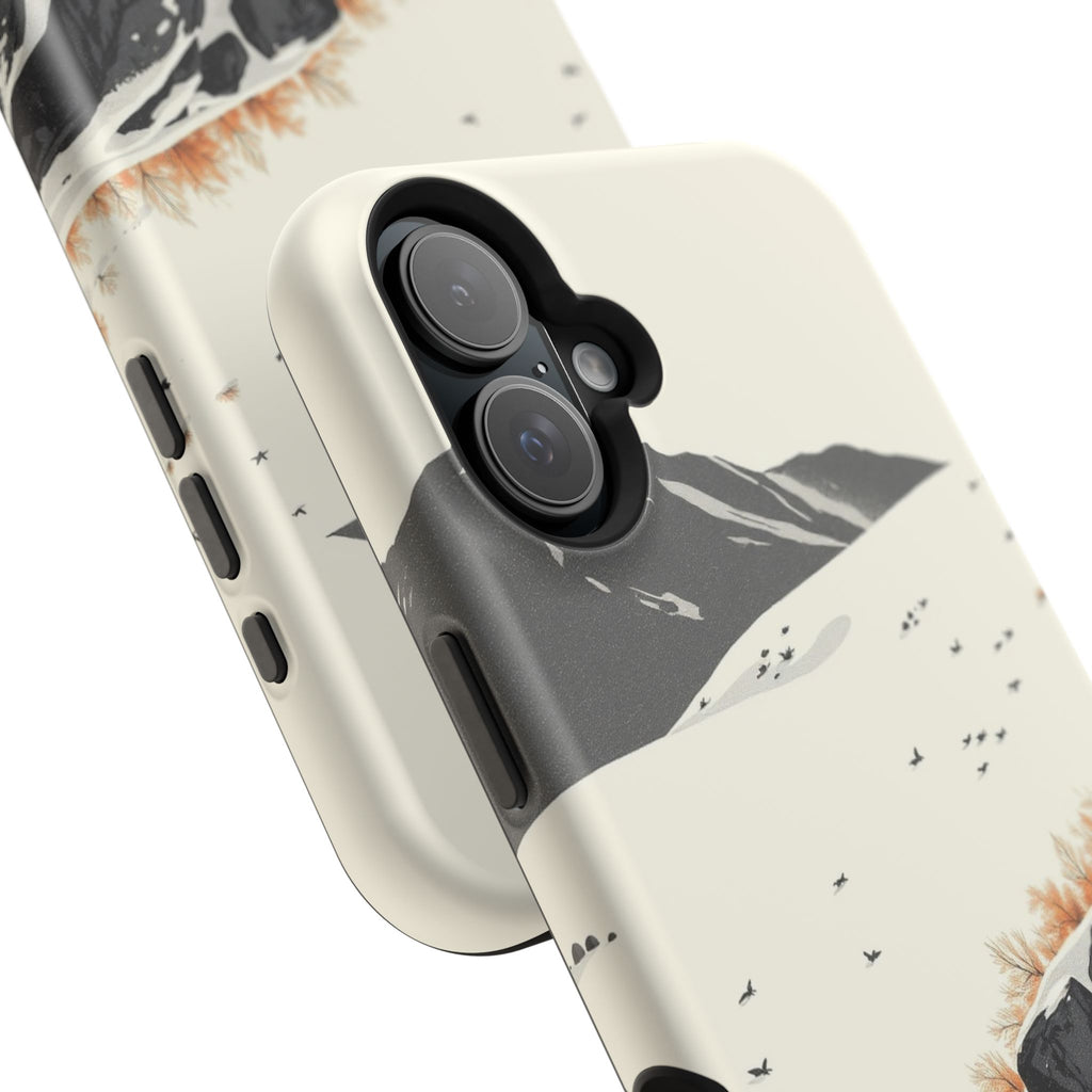 iPhone Snow Field Risograph Print Bold Modern Everyday Snap Case · iPhone Case