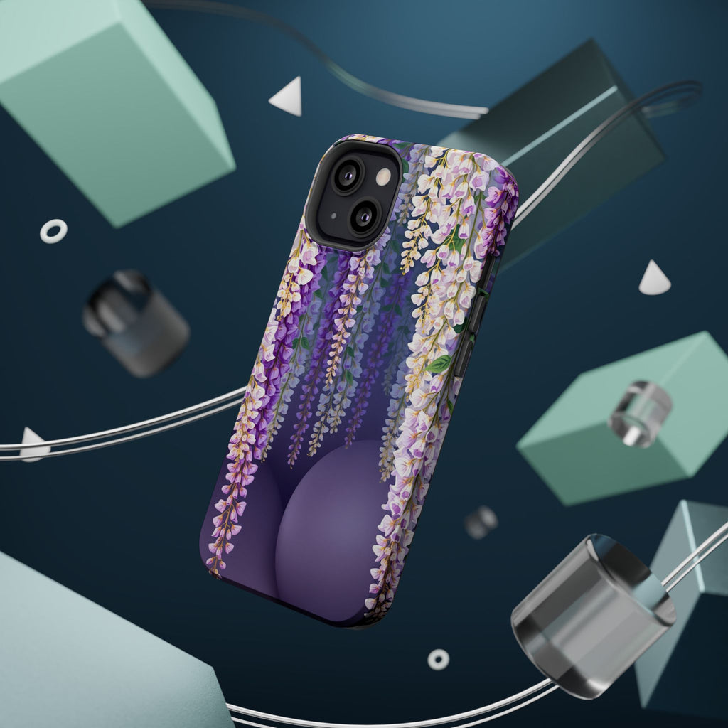 iPhone Mint And Blush Wisteria Cascade Slim Everyday Designer Case · iPhone Case