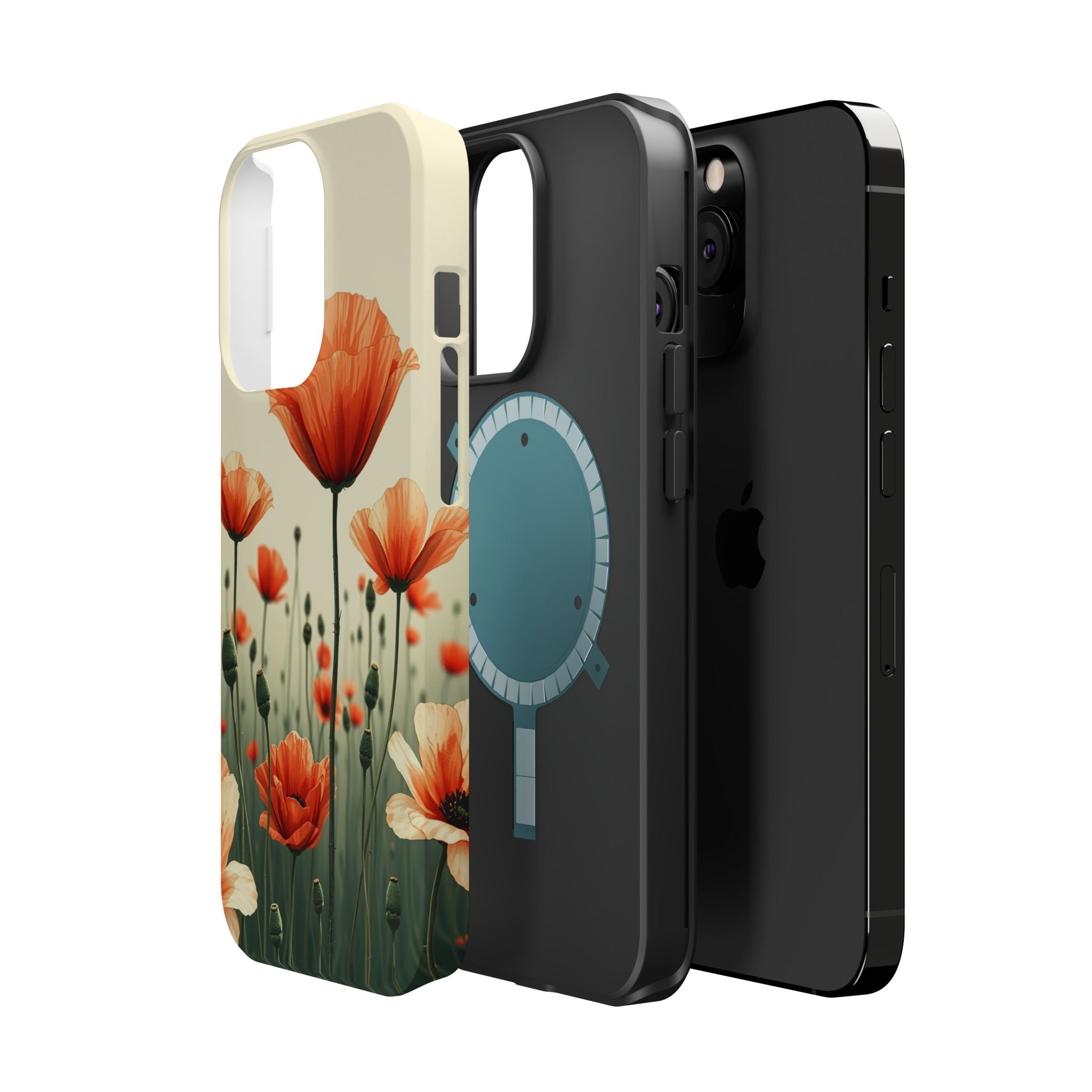 iPhone Sage And Ivory Poppy Field Bold Modern Everyday Snap Case · iPhone Case