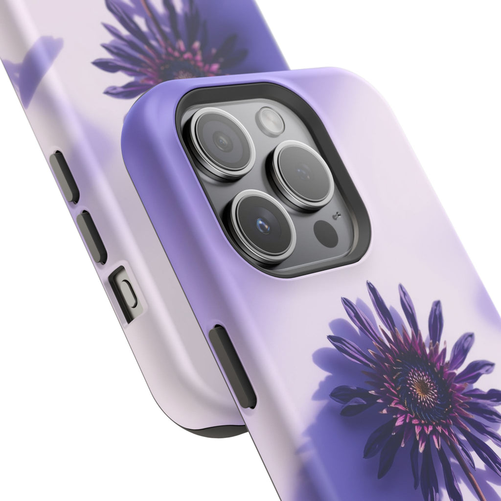 iPhone Indigo And Violet Dried Flower Flat Lay Soft iPhone Finish · iPhone Case