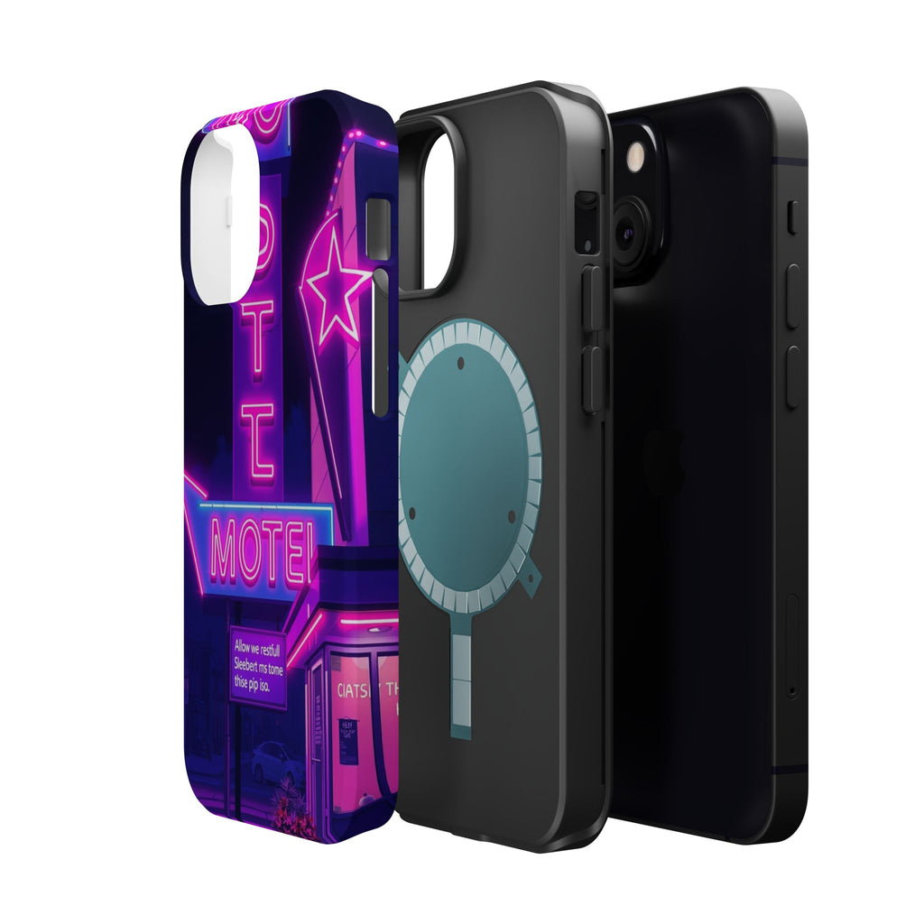 iPhone Neon Sign Motel Enchanted Art Slim Everyday Designer Case · iPhone Case
