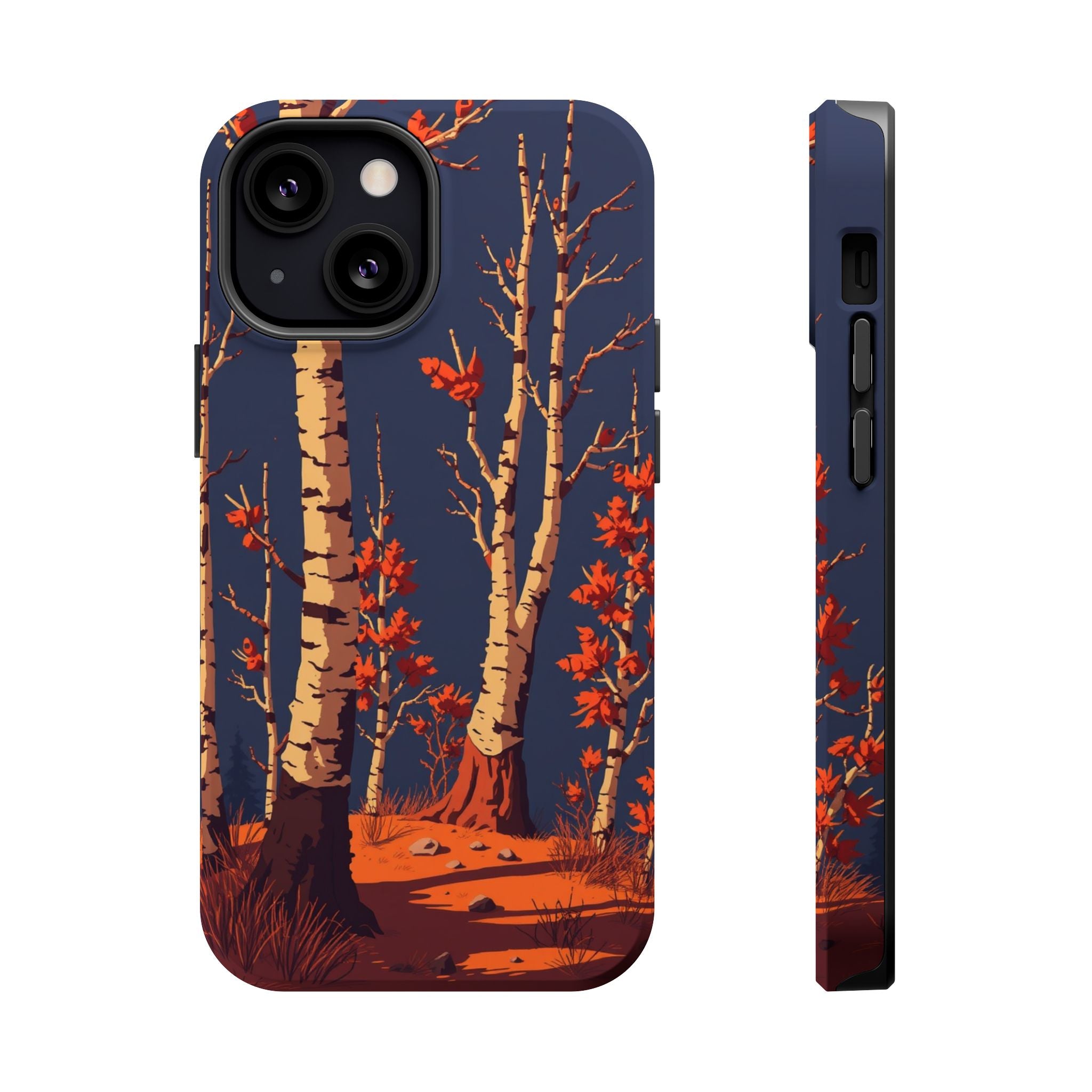 iPhone Birch Grove Pixel Art -Bit Bold Modern Everyday Snap Case · iPhone Case