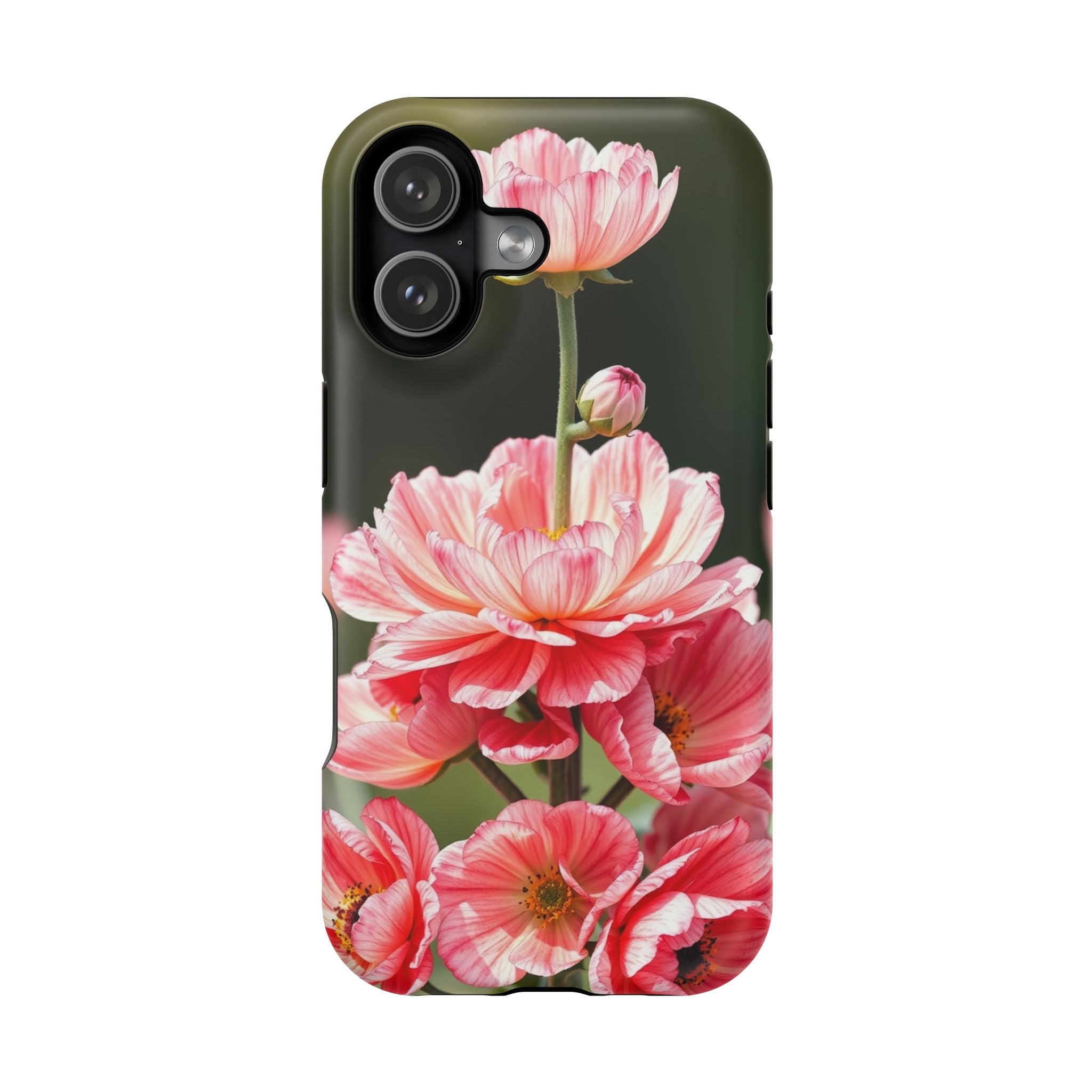 iPhone Ranunculus Stack Vibrant Watercolor Slim Snap Case · iPhone Case