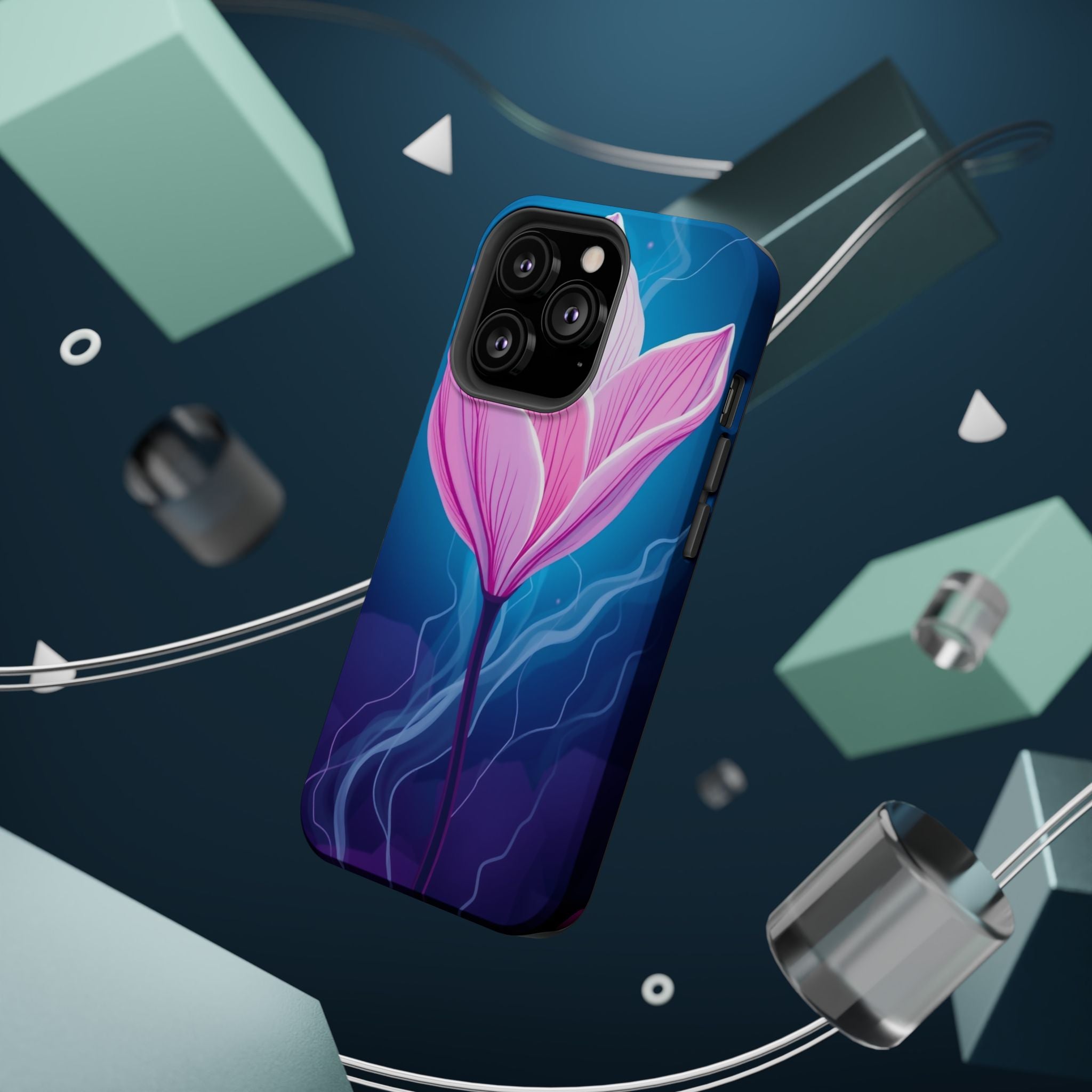 iPhone Cyan And Magenta Petal Storm Slim Everyday Designer Case · iPhone Case