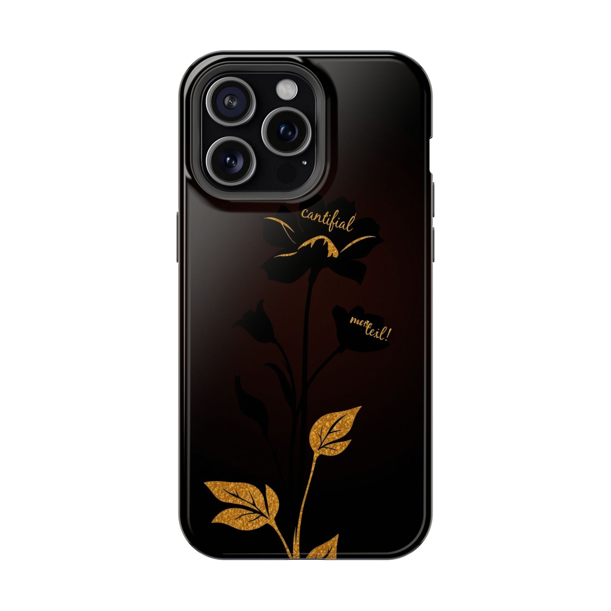 iPhone Earthy Floral Silhouette Design Slim Everyday Designer Case · iPhone Case