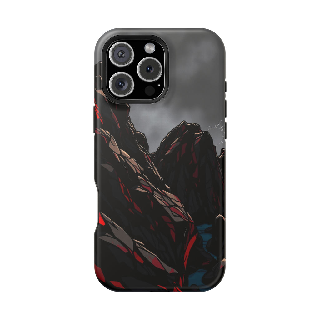 iPhone Black And Crimson Rocky Coastline Slim Everyday iPhone 11 · iPhone Case