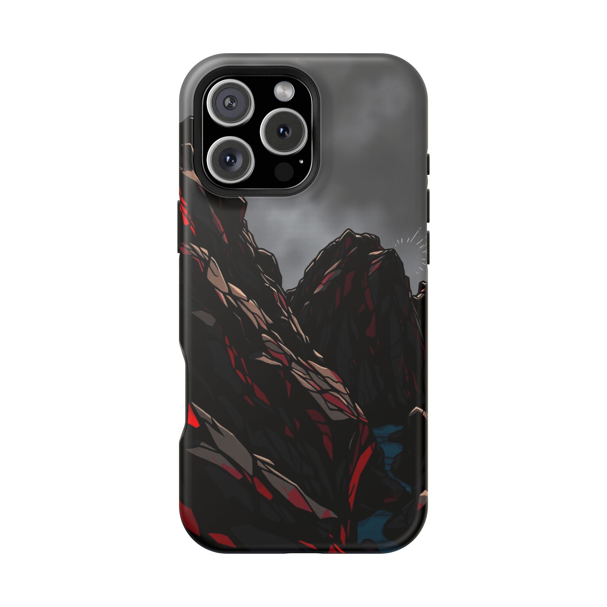 iPhone Black And Crimson Rocky Coastline Slim Everyday iPhone 11 · iPhone Case