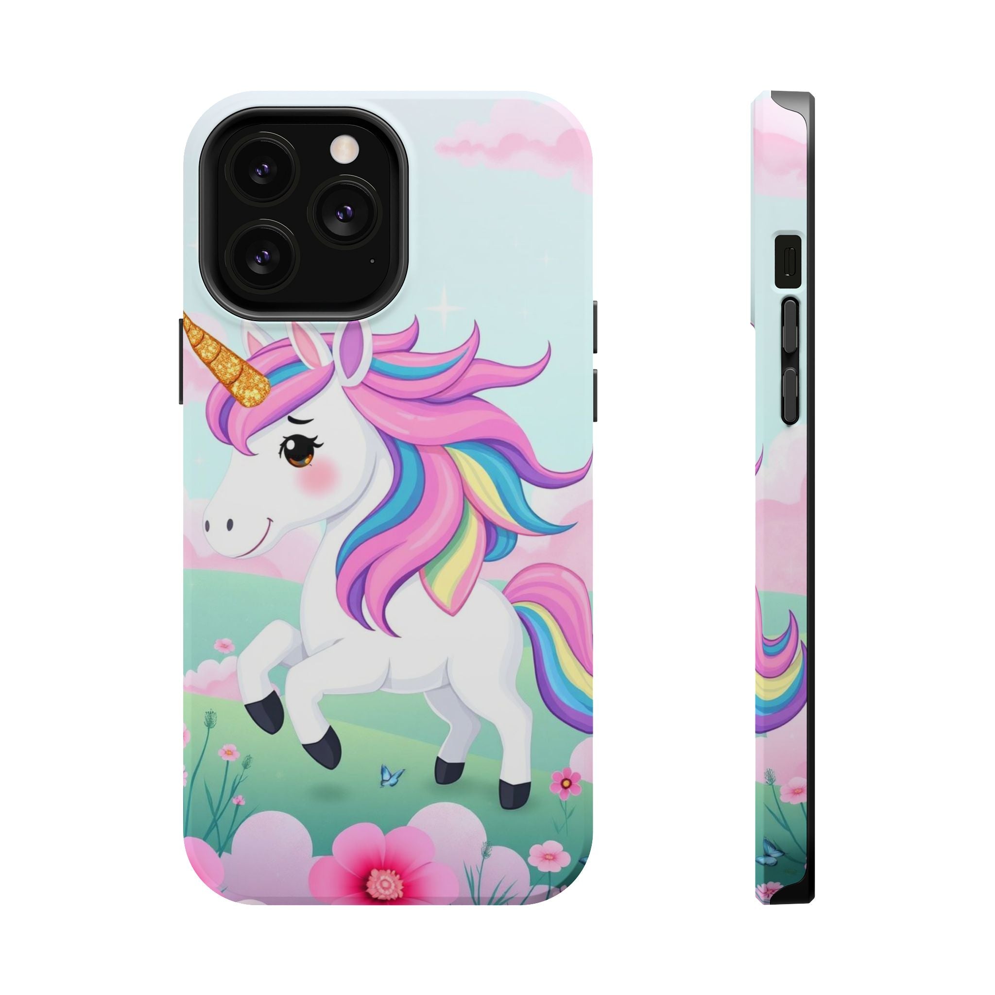 iPhone Rainbow Unicorn Kids Fun Soft iPhone Phone Case Gift Finish · iPhone Case