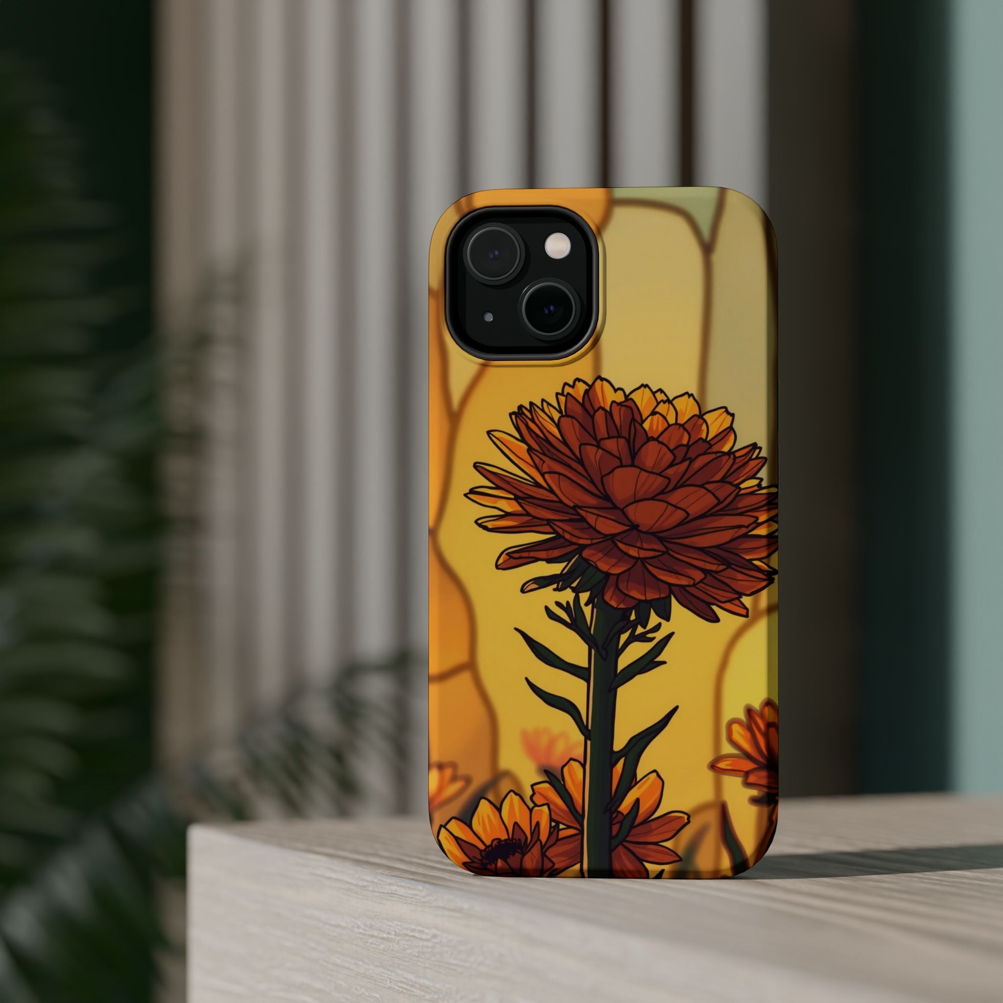 iPhone Sunset Amber And Peach Ranunculus Stack Soft iPhone Finish · iPhone Case