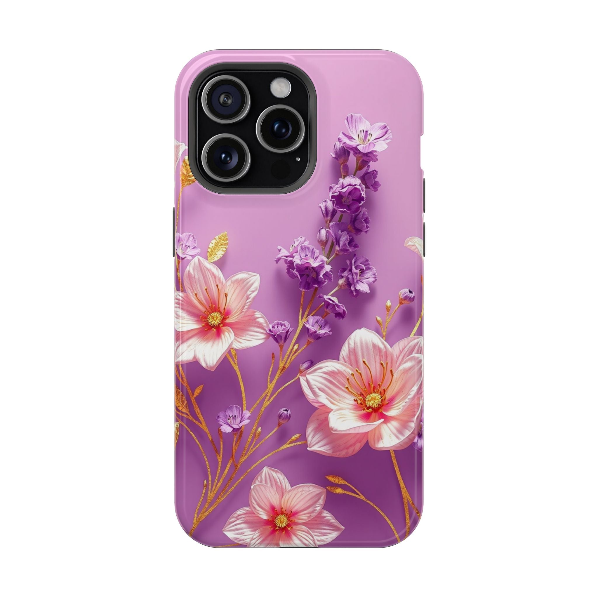 iPhone Radiant Floral Gold Foil Design Slim Everyday Designer Case · iPhone Case