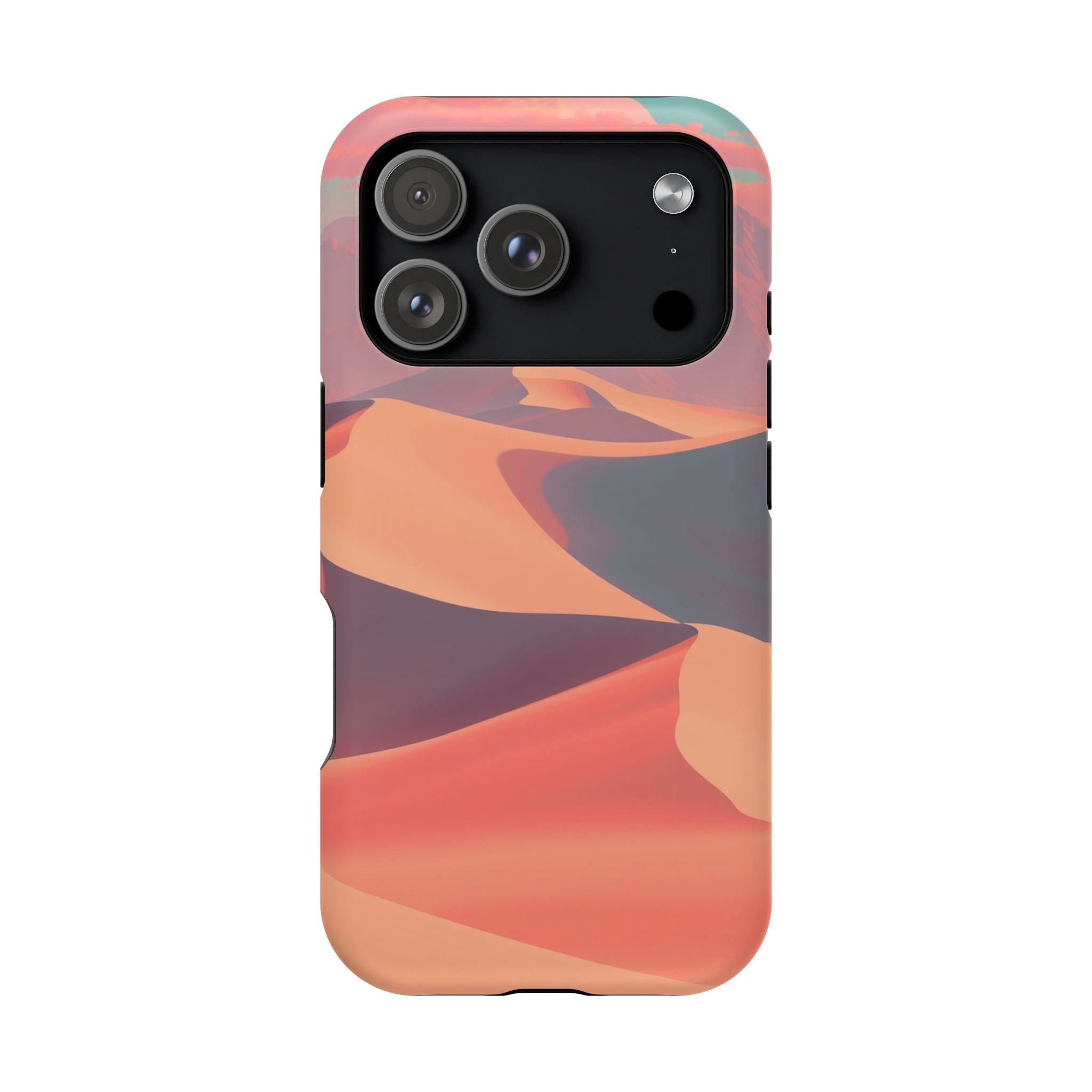 iPhone Teal And Coral Desert Dunes Bold Modern Everyday Snap Case · iPhone Case