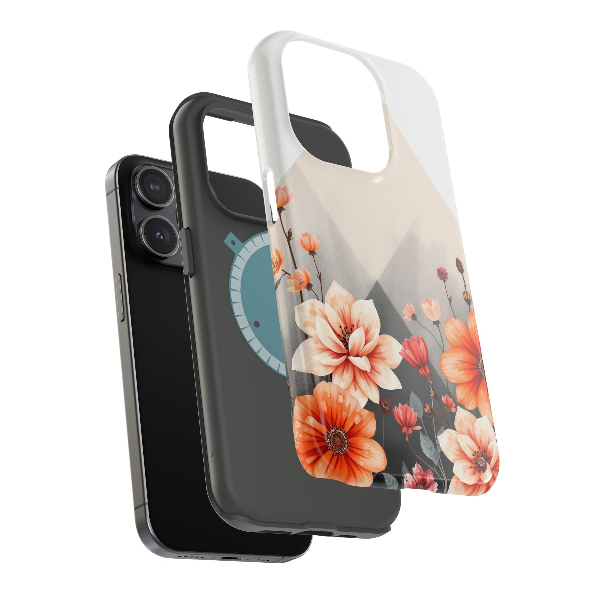 iPhone Floral Geometric Vibrant Design Slim Snap Case · iPhone Case