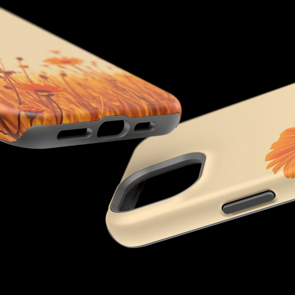 iPhone Wildflower Field Minimalist Line Art Slim Everyday Designer Case · iPhone