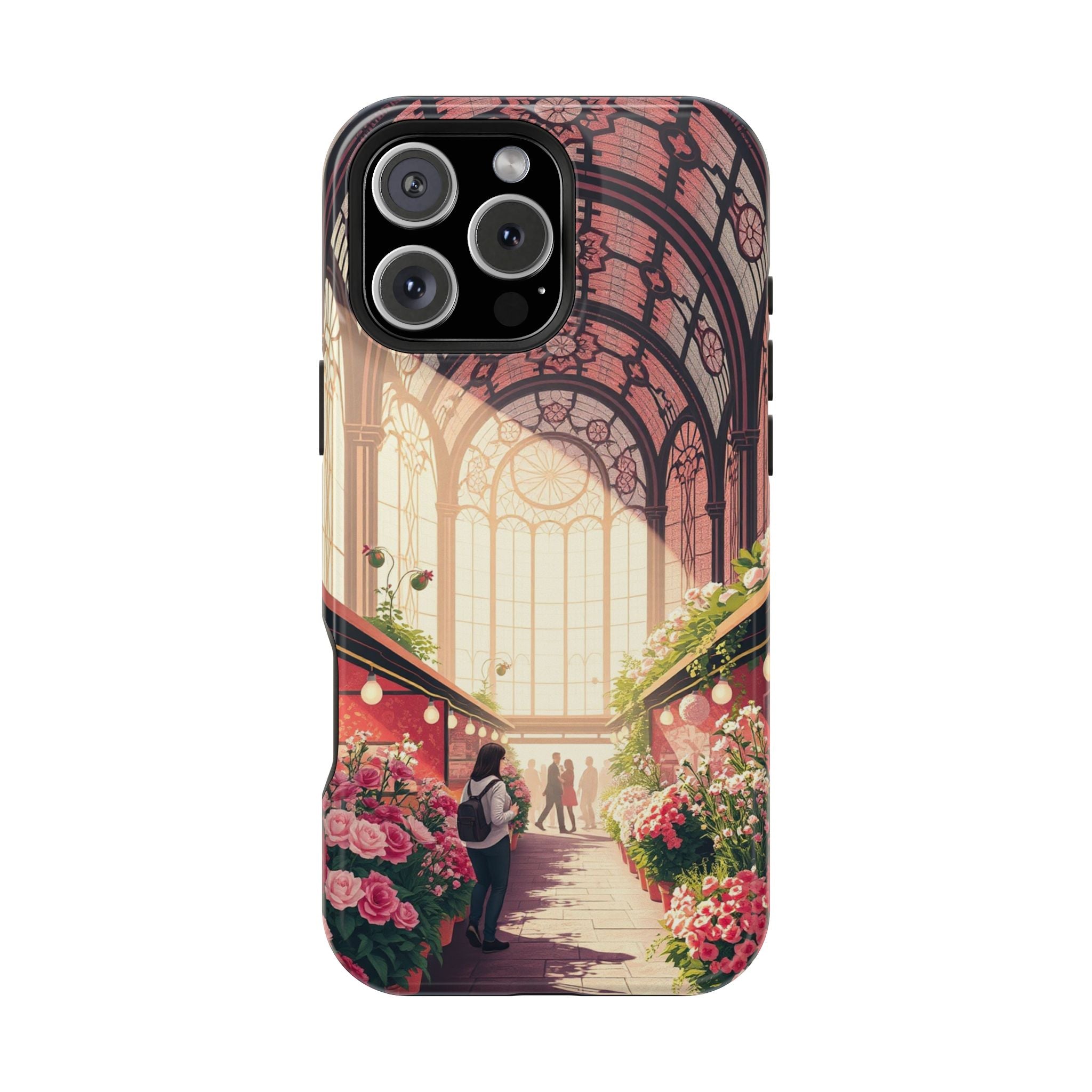 iPhone Flower Market Stained Glass Bold Modern Everyday Snap Case · iPhone Case