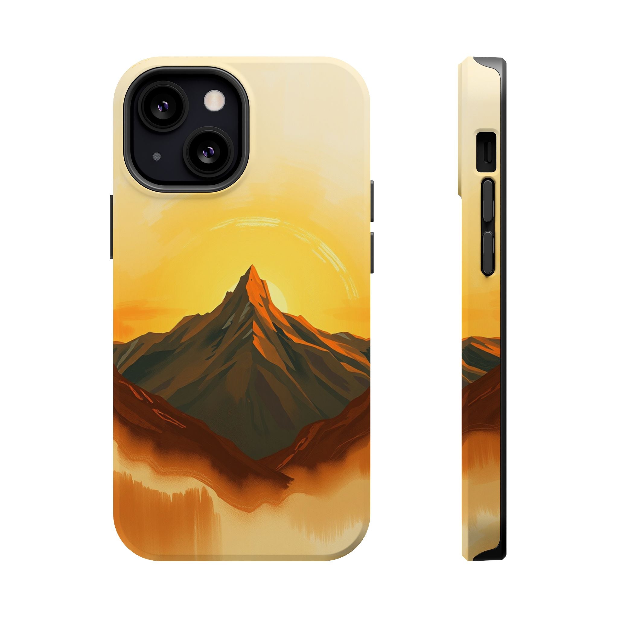 iPhone Mustard And Rust Mountain at Sunrise Slim iPhone Everyday · iPhone Case