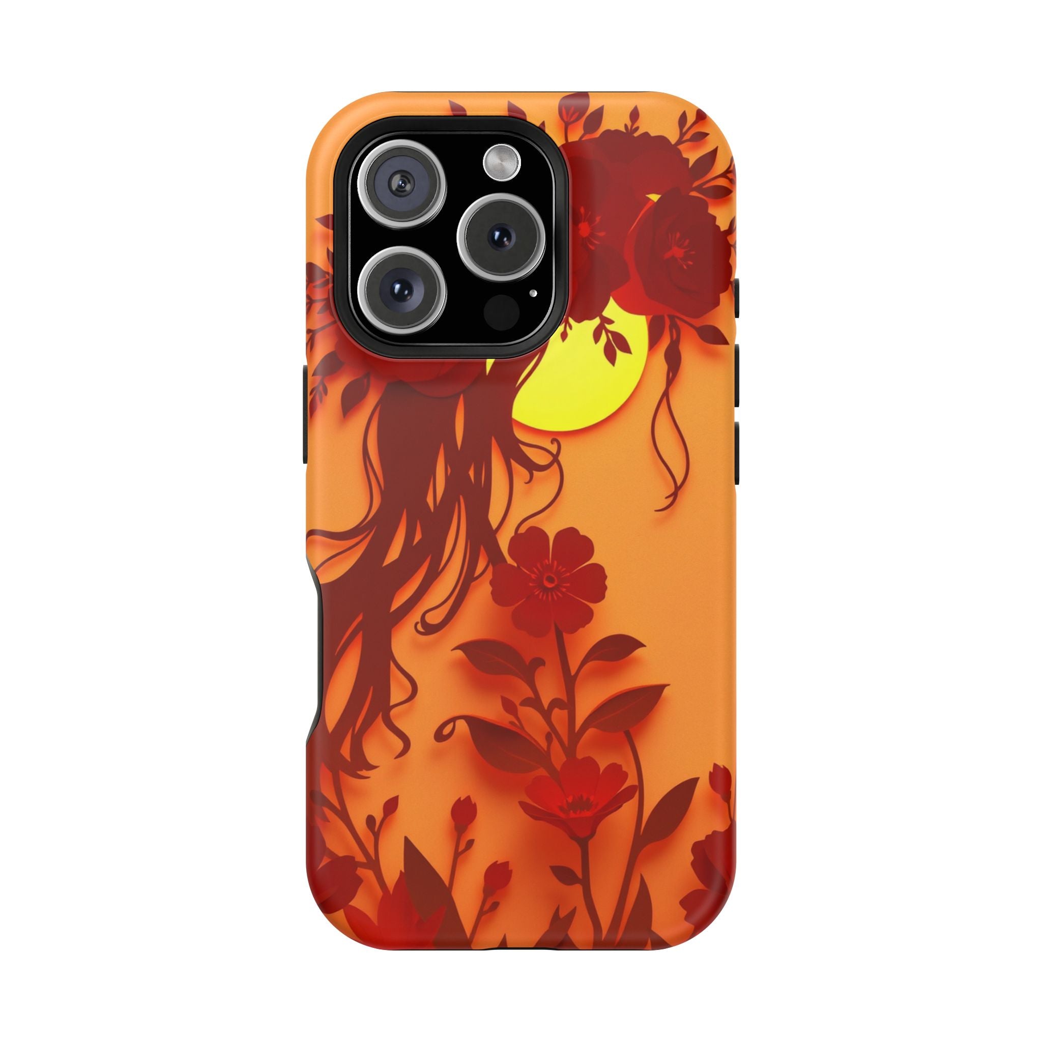 iPhone Sunset Amber And Peach Floral Crown Slim iPhone Everyday · iPhone Case