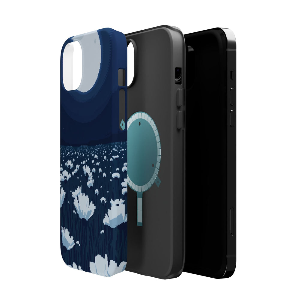 iPhone Poppy Field Pixel Art -Bit Bold Modern Everyday Snap Case · iPhone Case