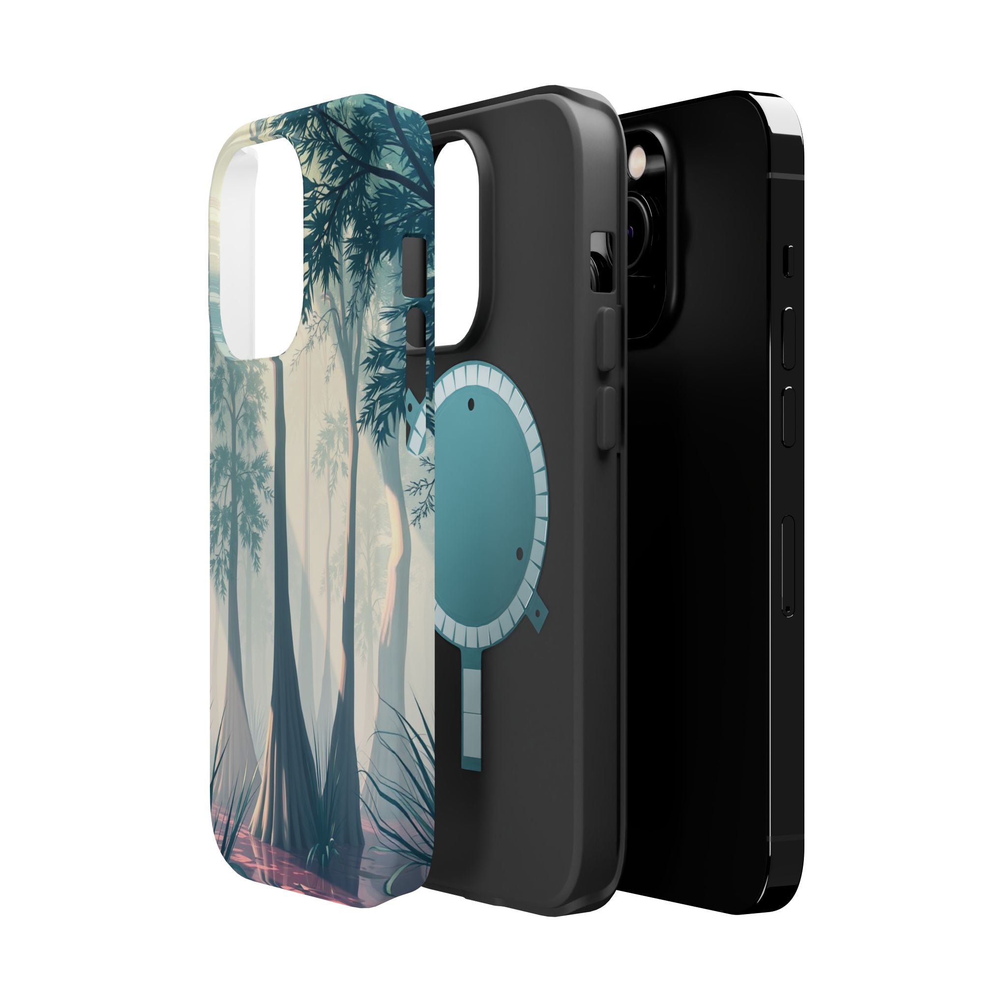 iPhone Mint And Blush Cypress Swamp Slim Everyday Designer Case · iPhone Case