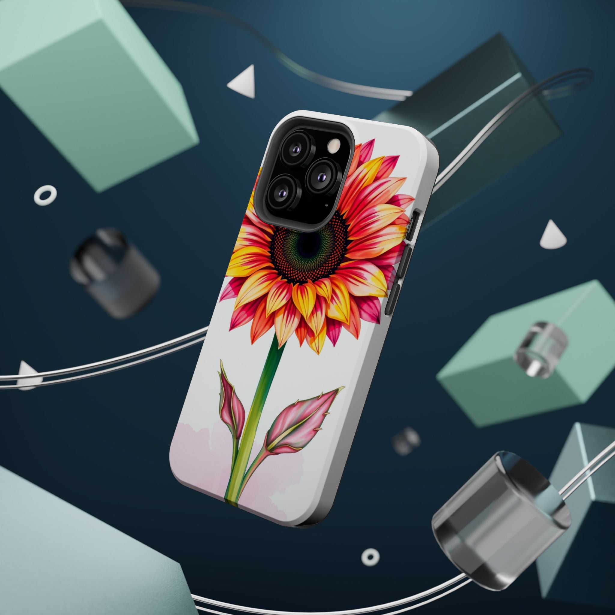 iPhone Sunflower Pop Vibrant Watercolor Slim Snap Case · iPhone Case