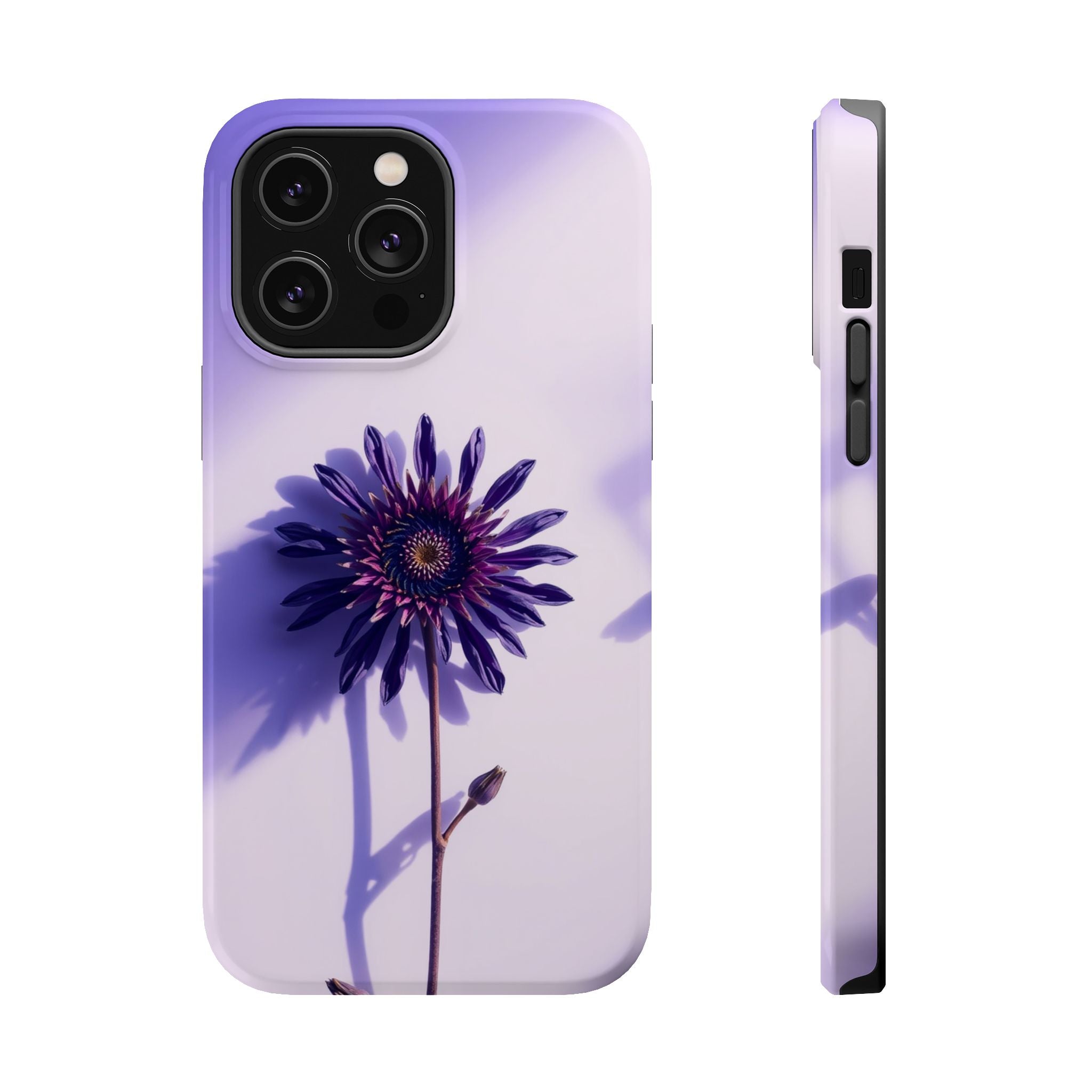 iPhone Indigo And Violet Dried Flower Flat Lay Soft iPhone Finish · iPhone Case