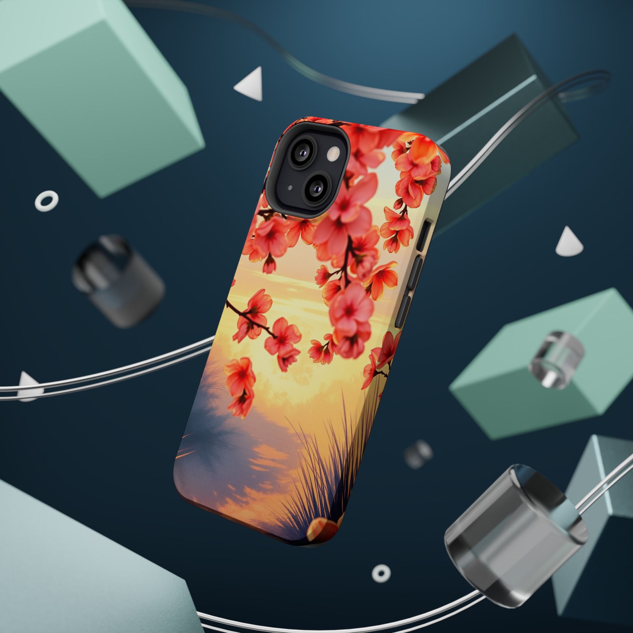 iPhone Sunset Amber And Peach Blossom Trail Slim Snap Cas Carry Case · iPhone Ca