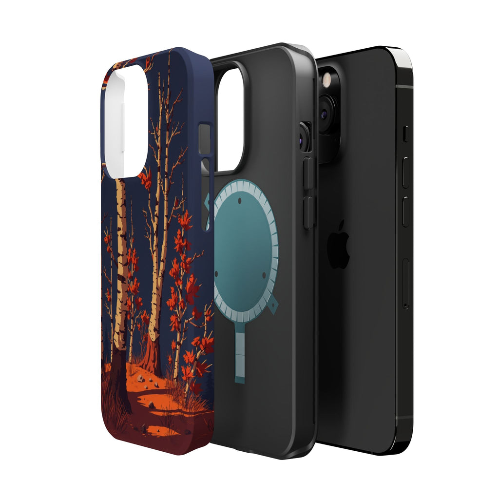 iPhone Birch Grove Pixel Art -Bit Bold Modern Everyday Snap Case · iPhone Case