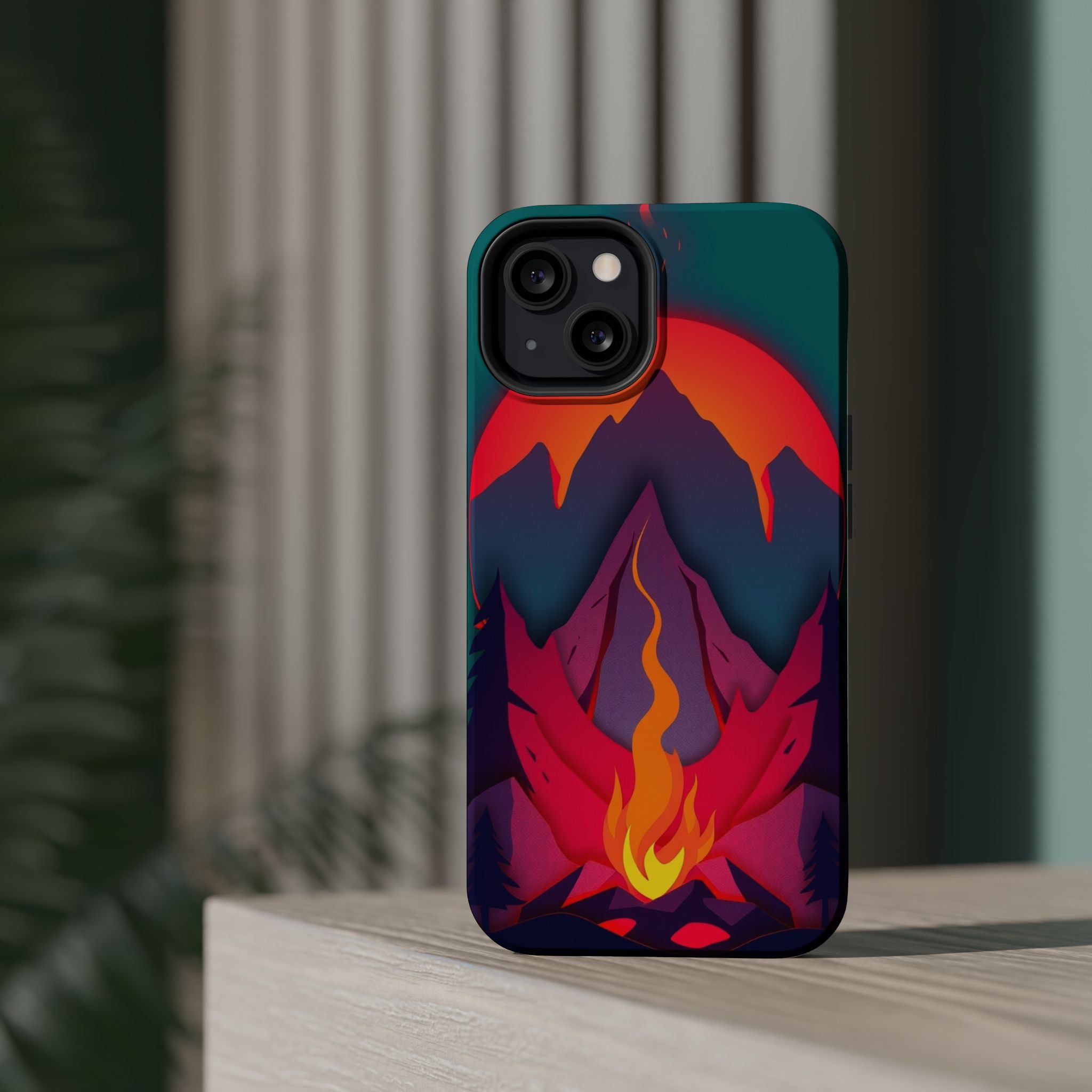 iPhone Cyan And Magenta Wildfire Glow Slim Everyday iPhone 12 Designer · iPhone
