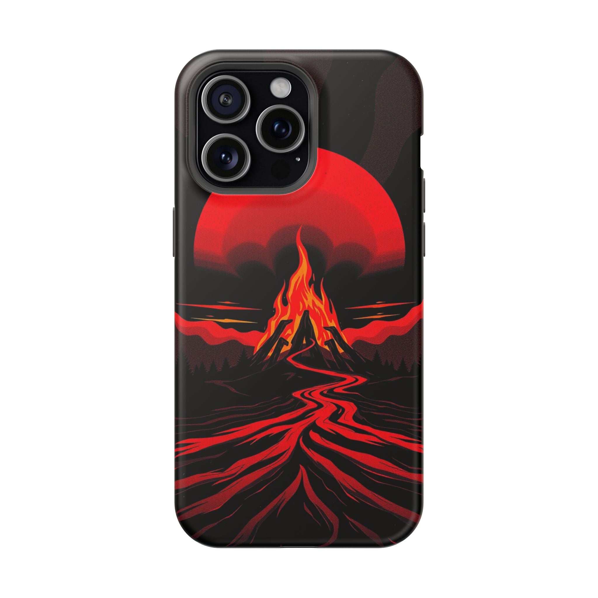 iPhone Black And Crimson Wildfire Glow Slim Everyday Designer Case · iPhone Case