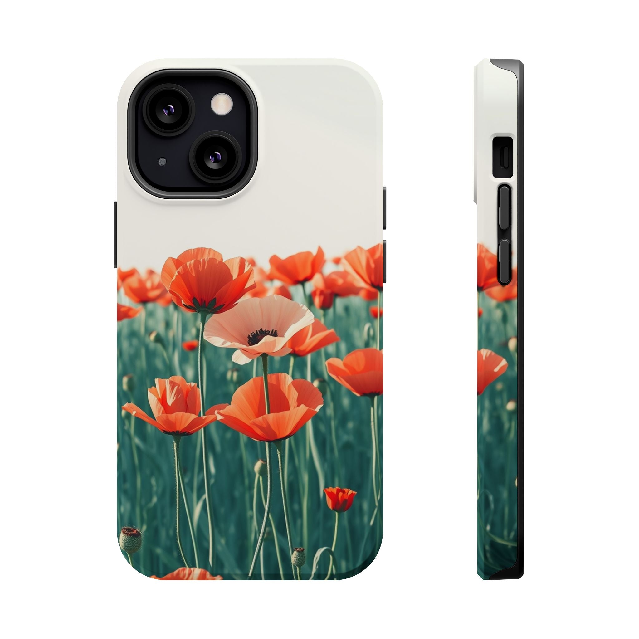 iPhone Mint And Blush Poppy Field 10 Slim Everyday Designer Case · iPhone Case
