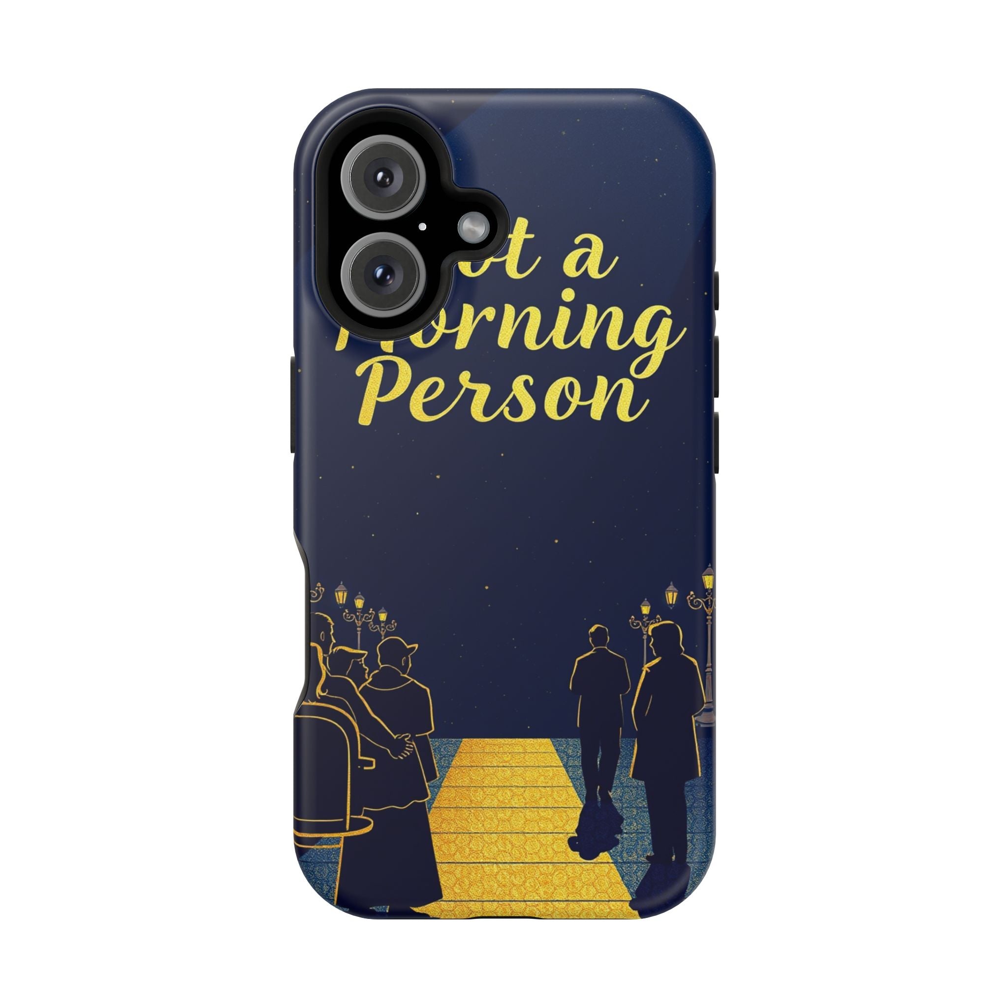 iPhone Midnight Blue And Silver Not a Morning Person Slim Snap Case · iPhone Cas