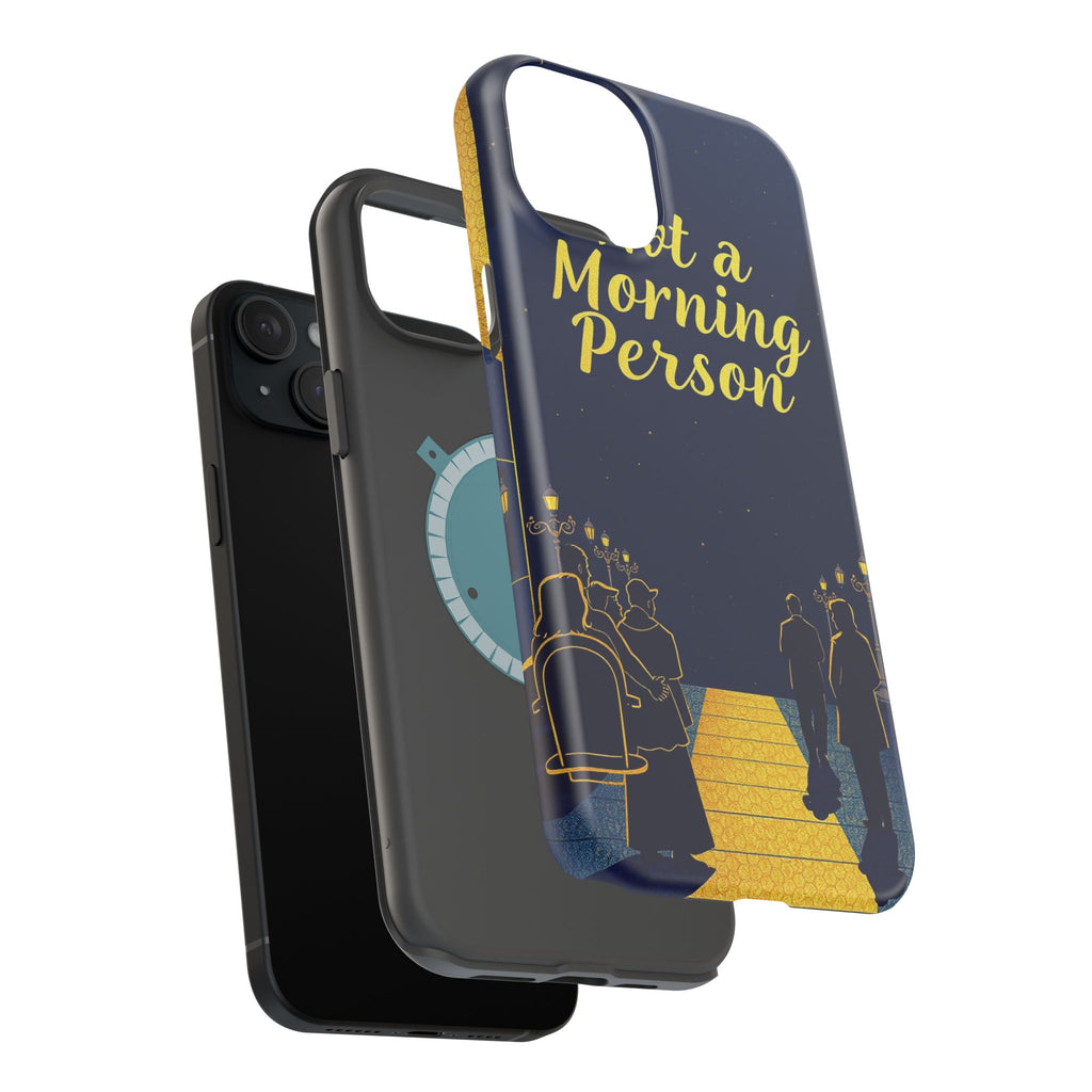 iPhone Midnight Blue And Silver Not a Morning Person Slim Snap Case · iPhone Cas