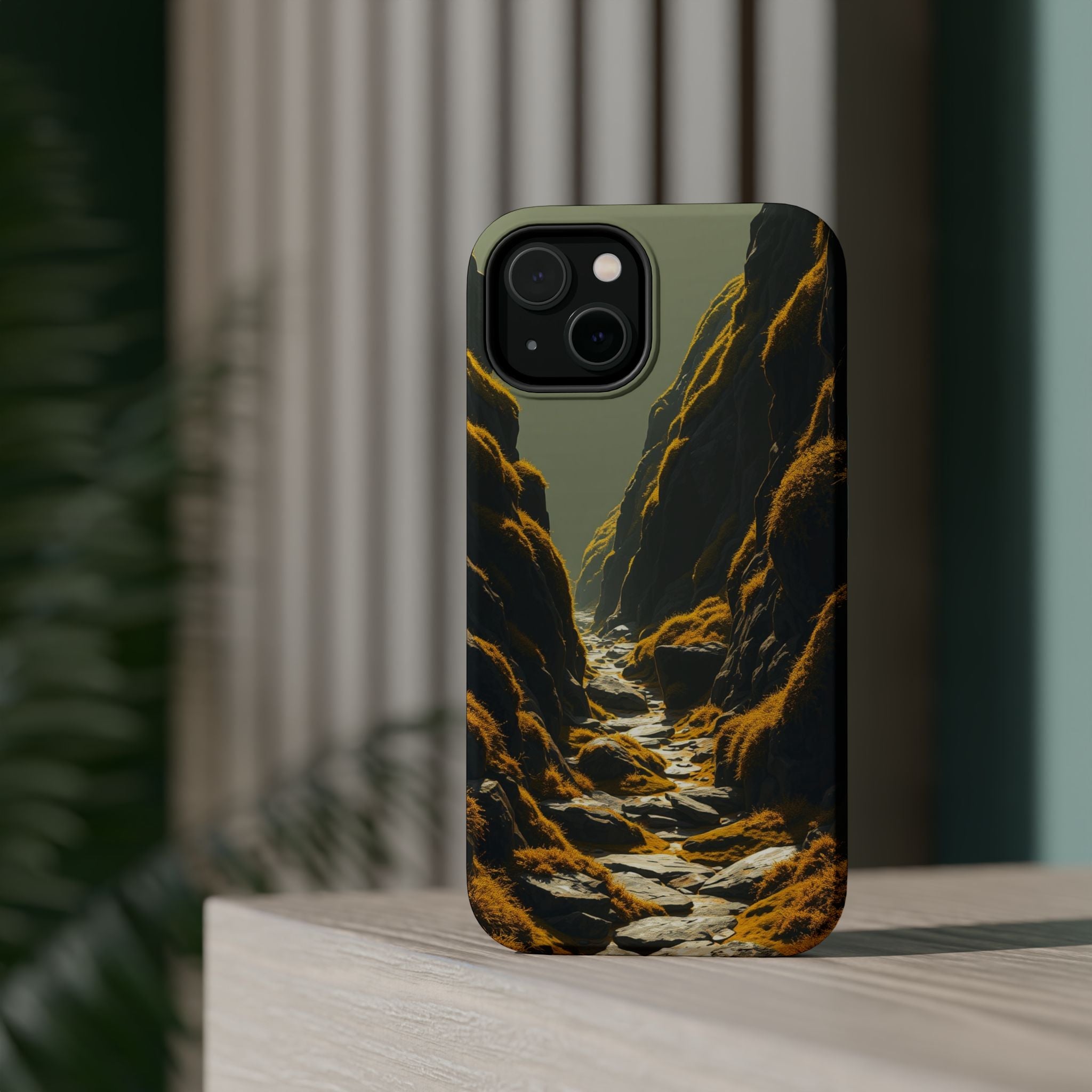 iPhone Moss Covered Rocks Enchanted Art Slim Everyday iPhone 14 · iPhone Case